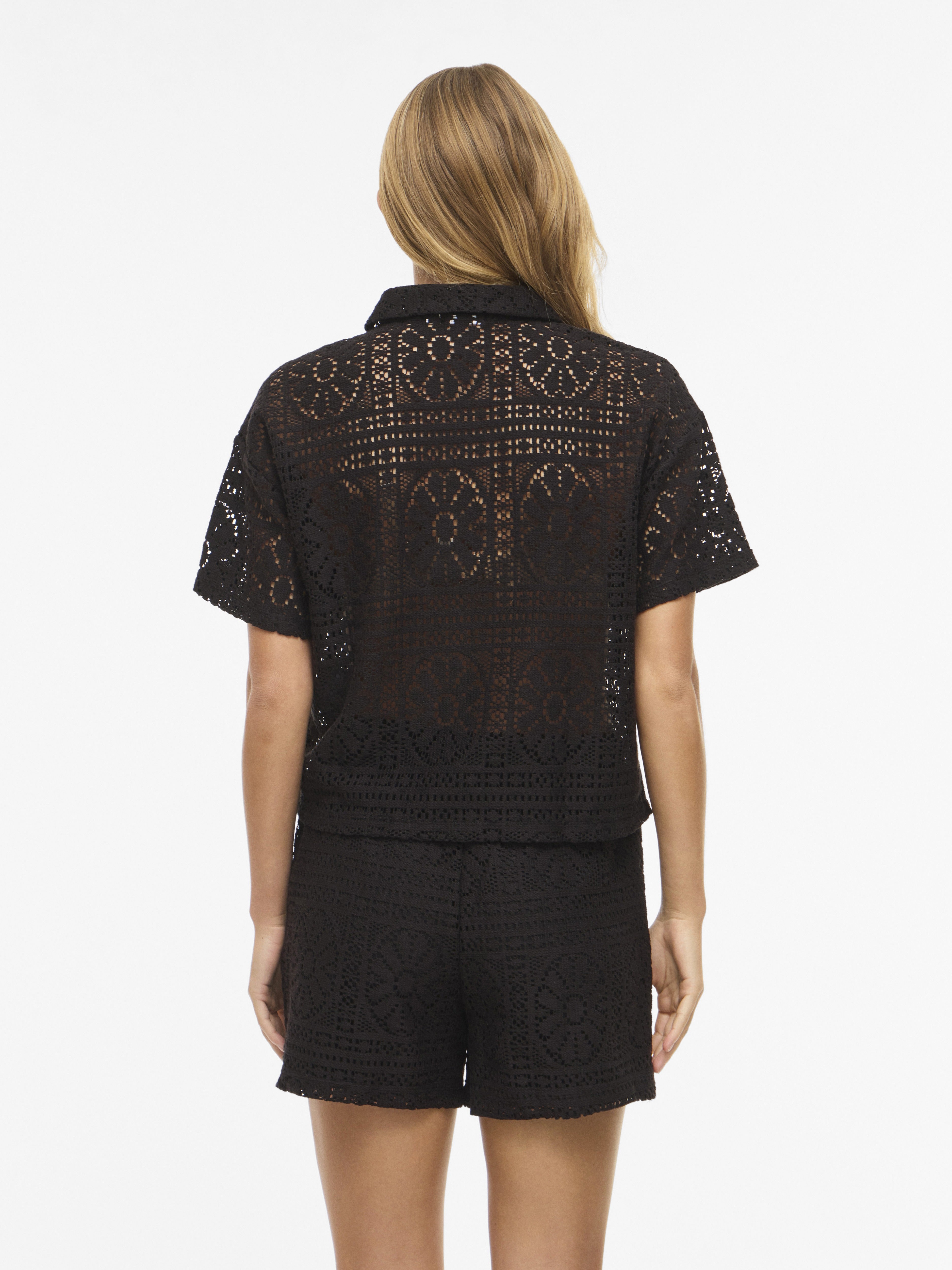 Vila Damen Blusen Black Beauty