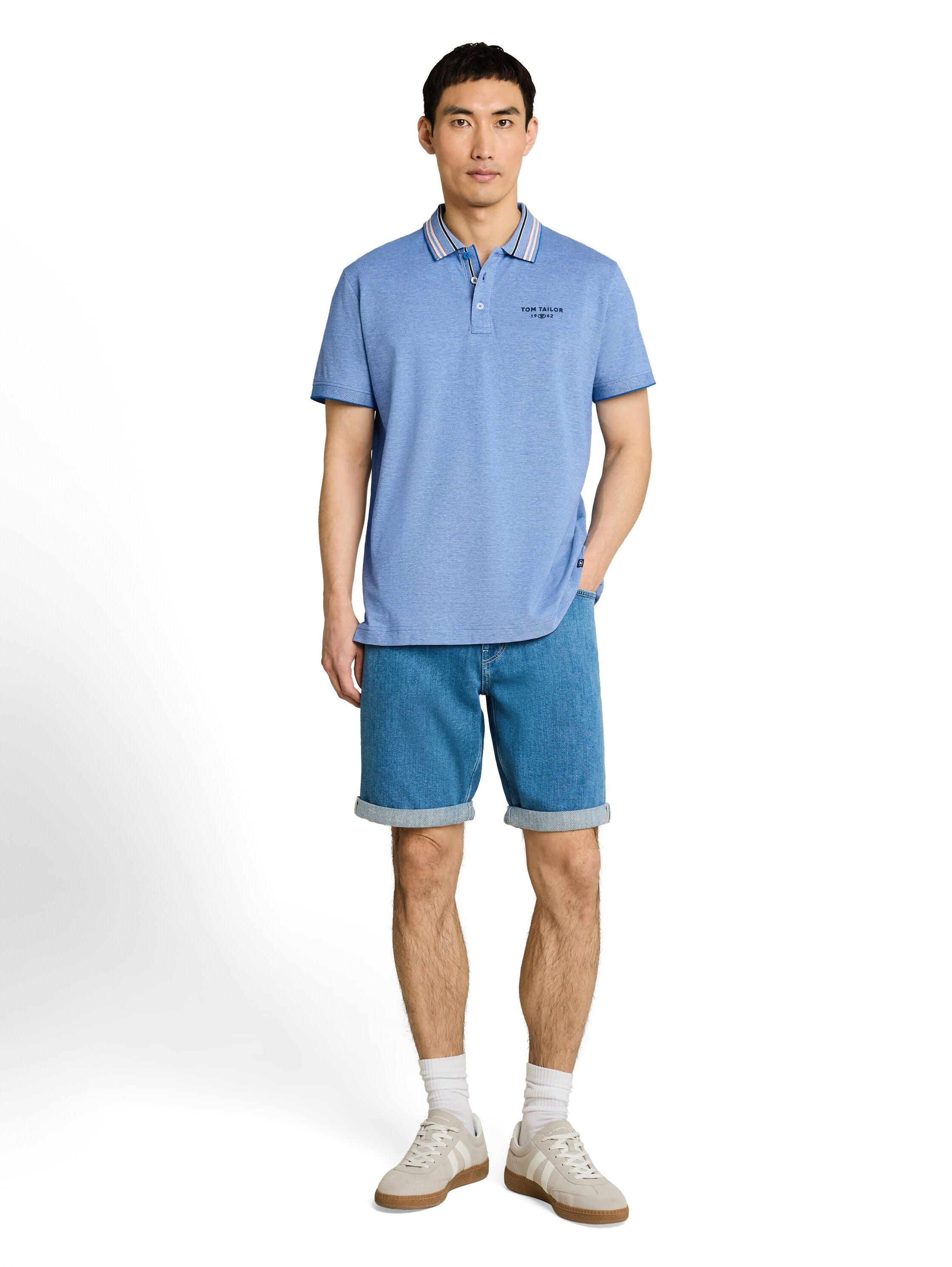 Tom Tailor Herren Polo-Shirts Surf Blue