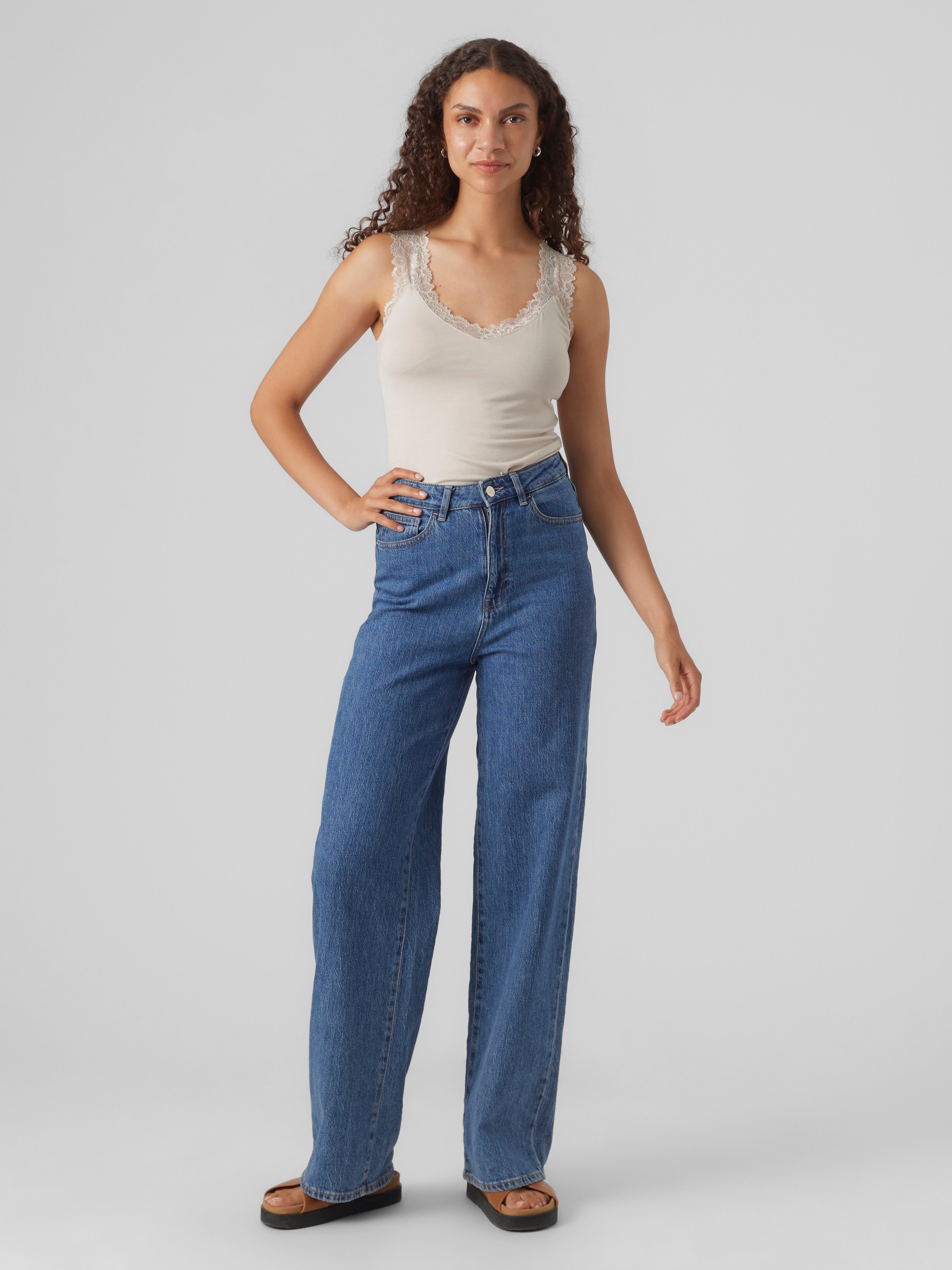 Vero Moda Damen T-Shirts Pumice Stone