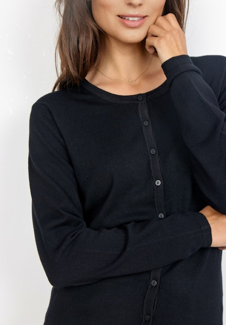 Soya Concept Damen Strickjacken Black