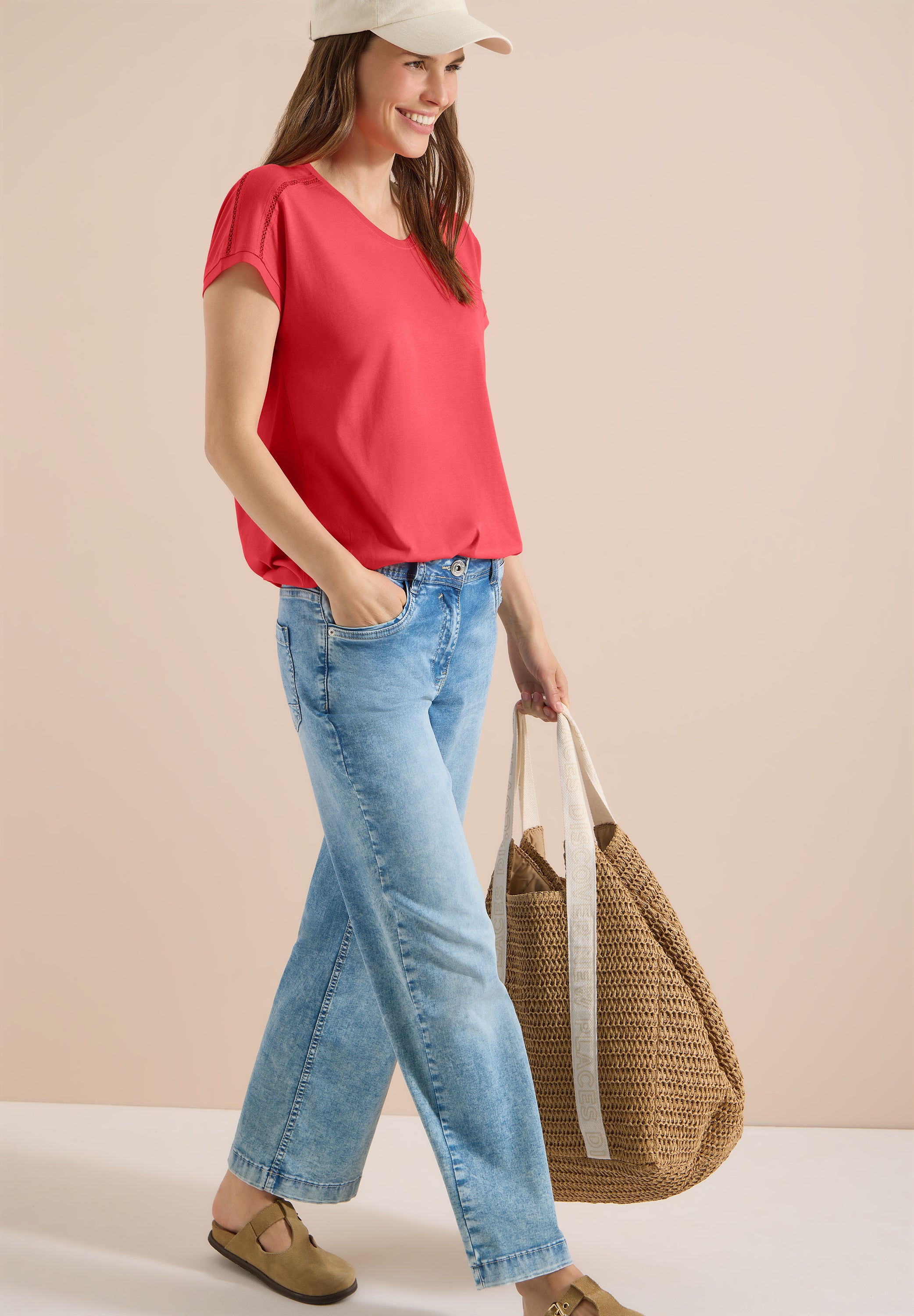 Cecil Damen T-Shirts  Coral