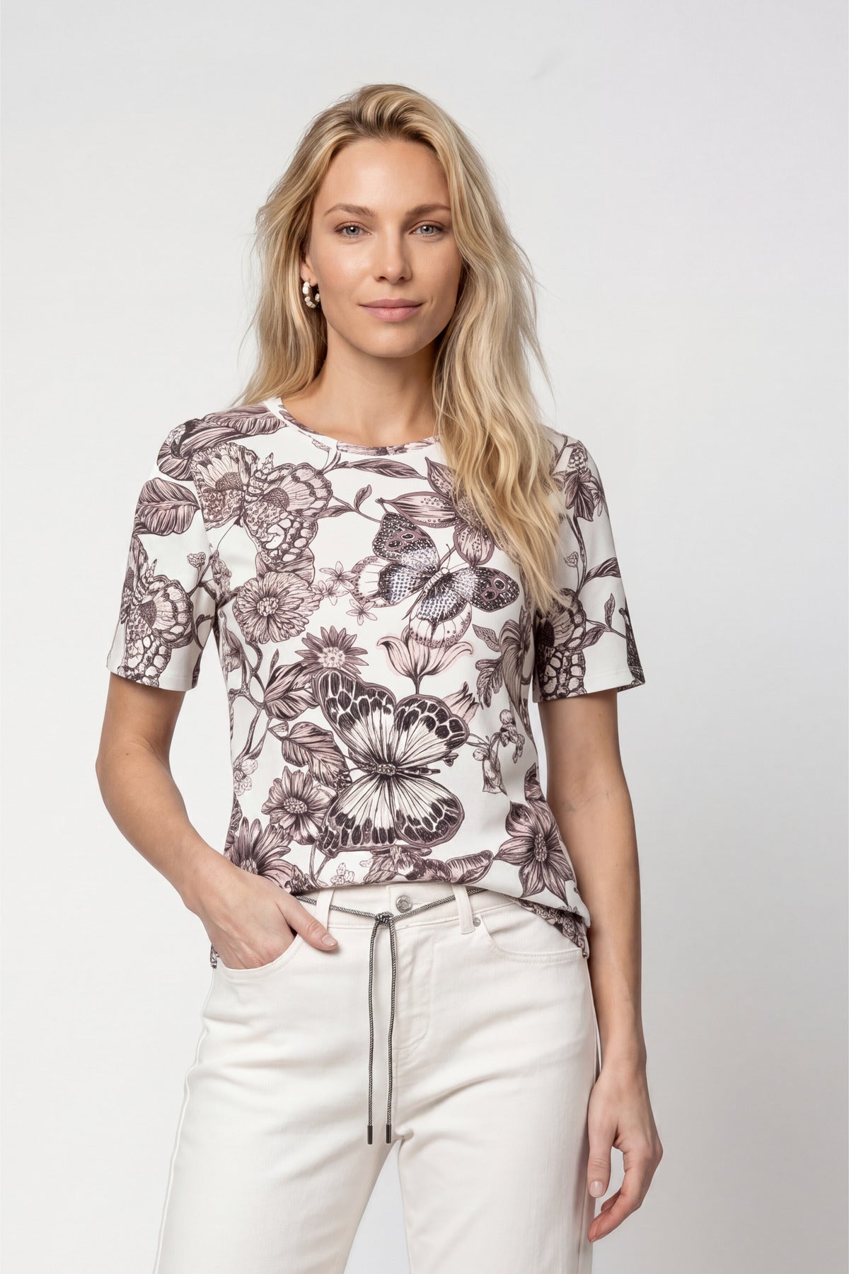 Monari Damen T-Shirts Taupe Gemus