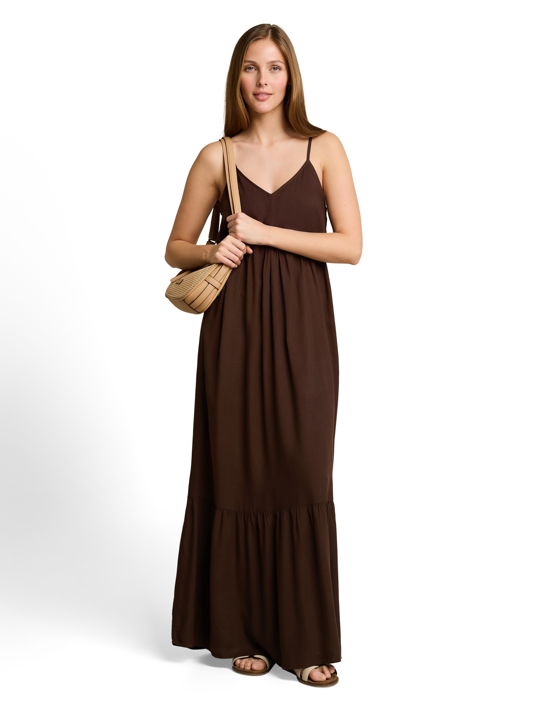 Tom Tailor denim Damen Kleider Cool Dark Brown