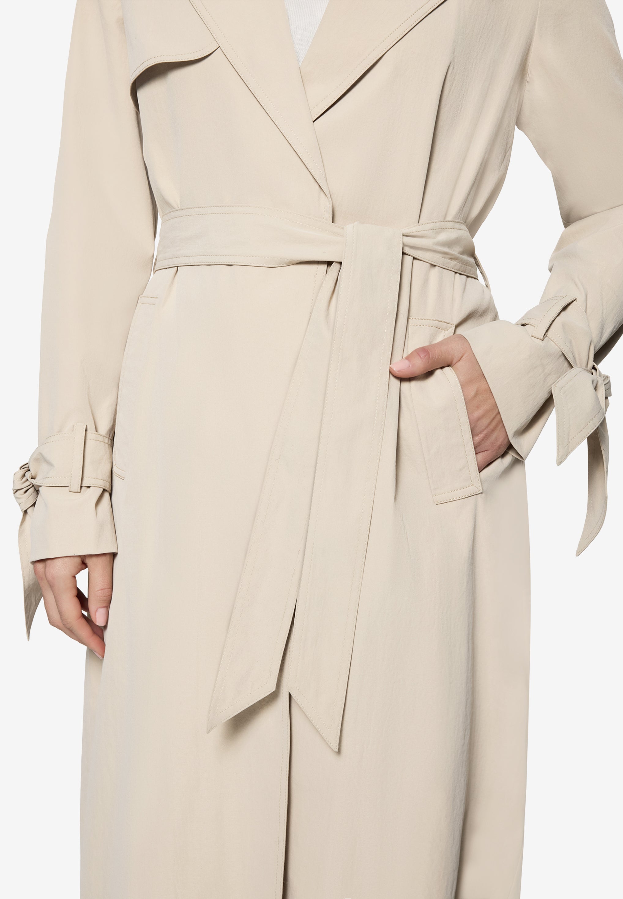 Zero Damen Mantel Light Sand