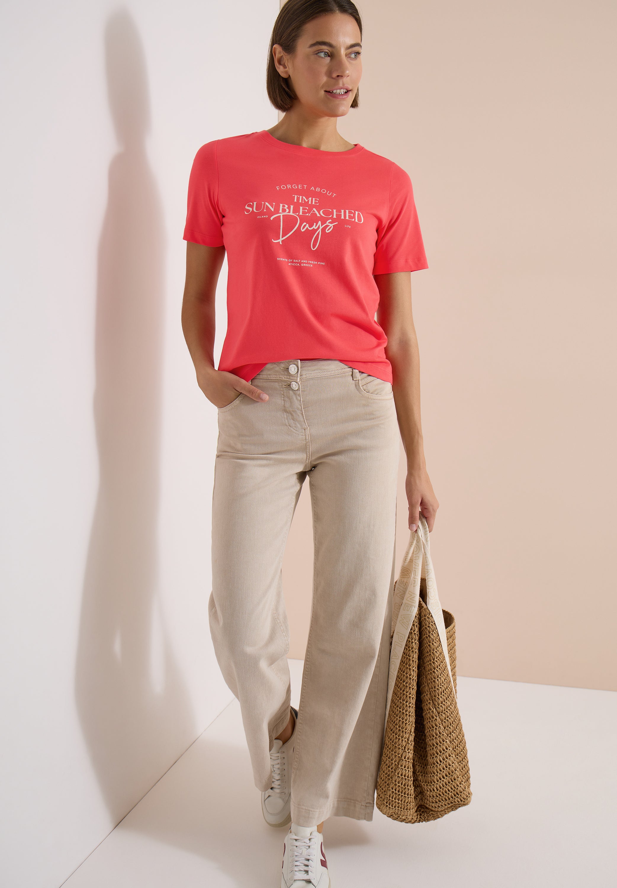 Cecil Damen T-Shirts  Coral