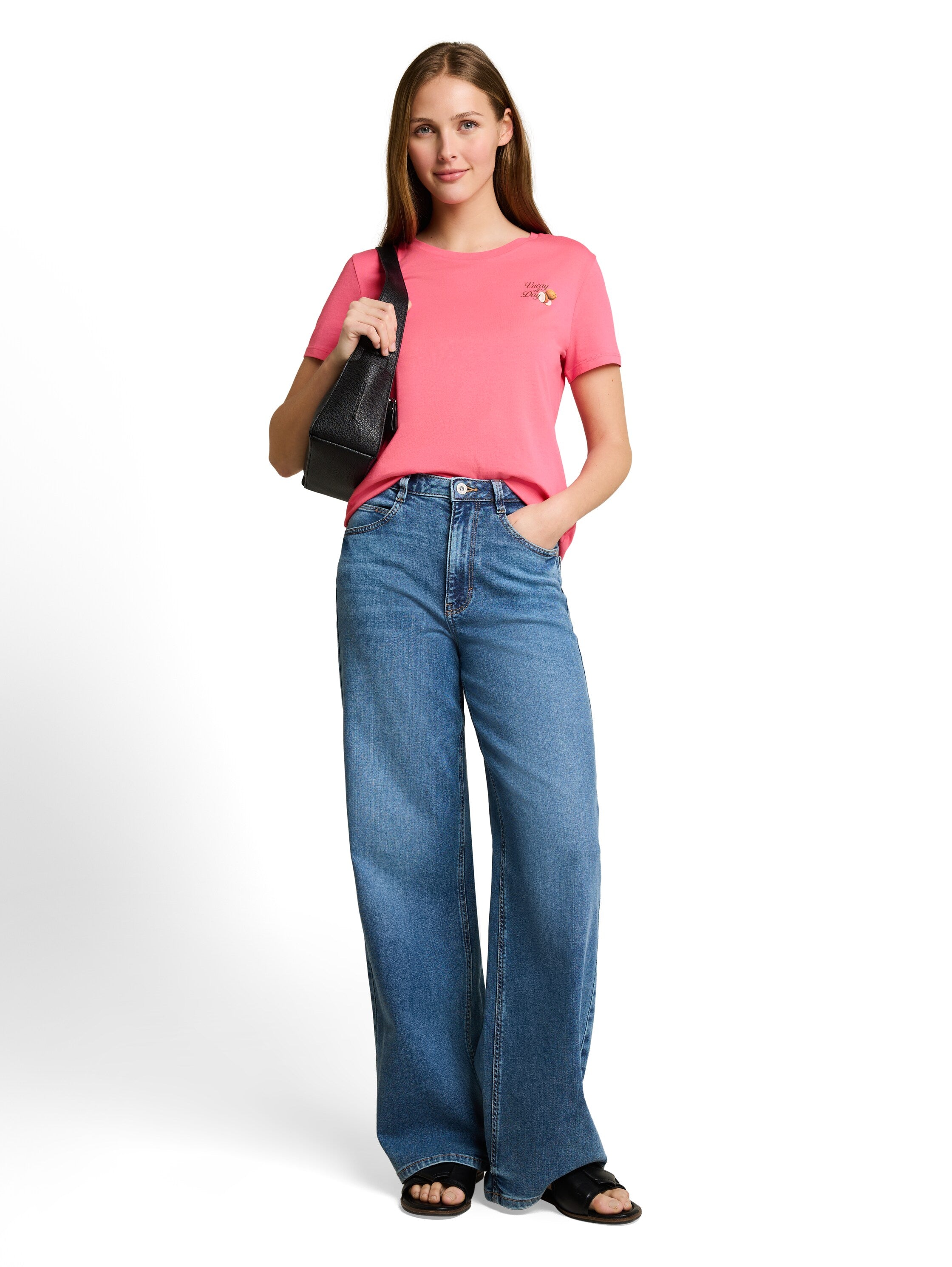 Tom Tailor denim Damen T-Shirts Soft Bright Pin
