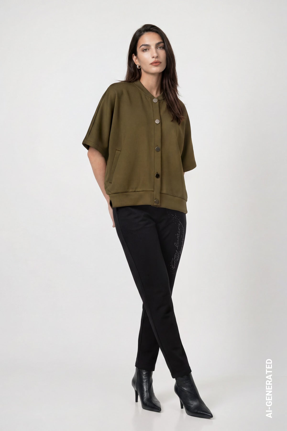 Monari Damen Hosen  Schwarz