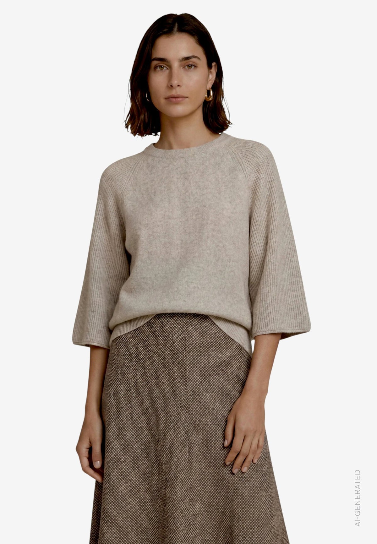 Zero Damen Pullover Light Beige Mel