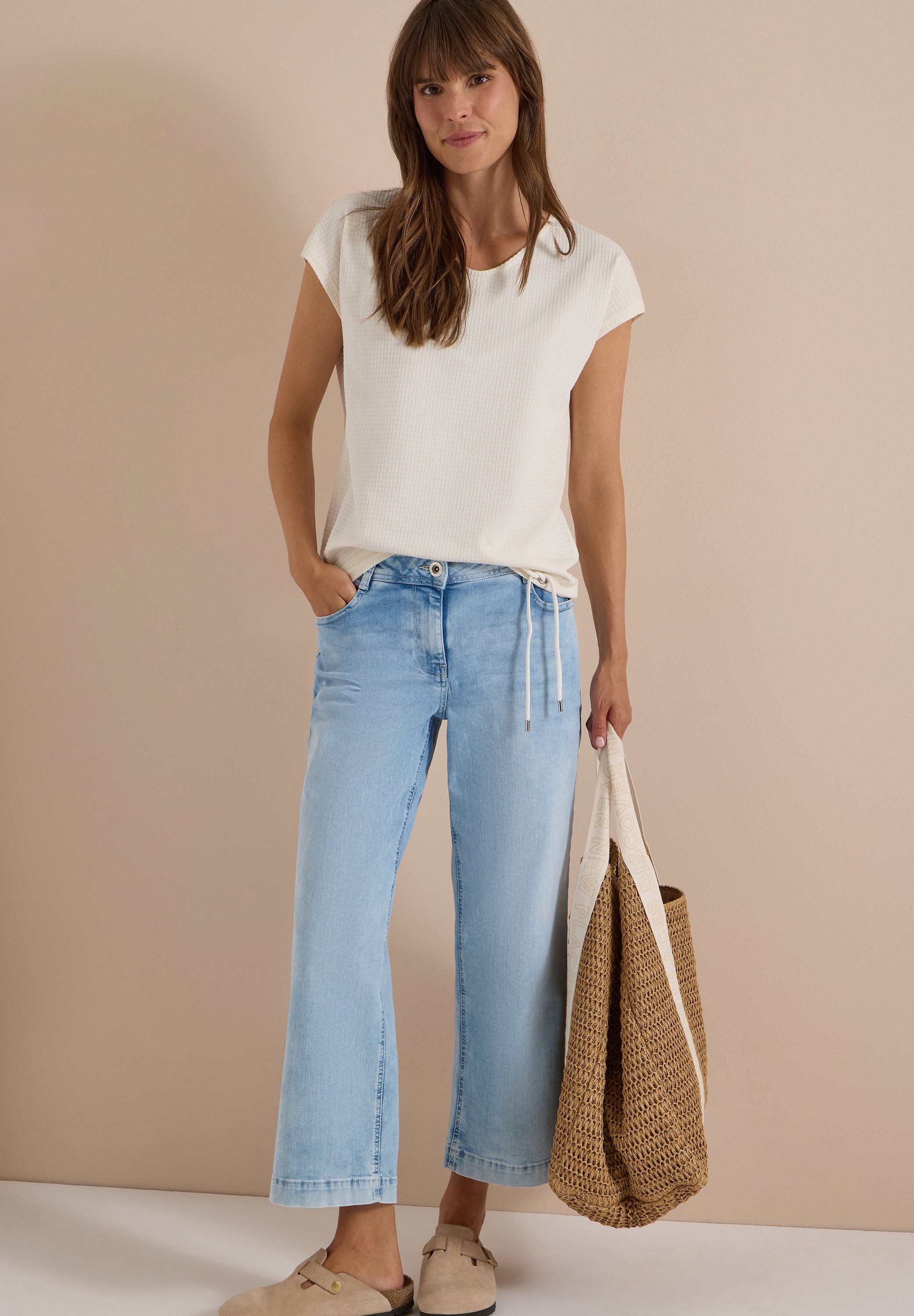 Cecil Damen T-Shirts  Vanilla W