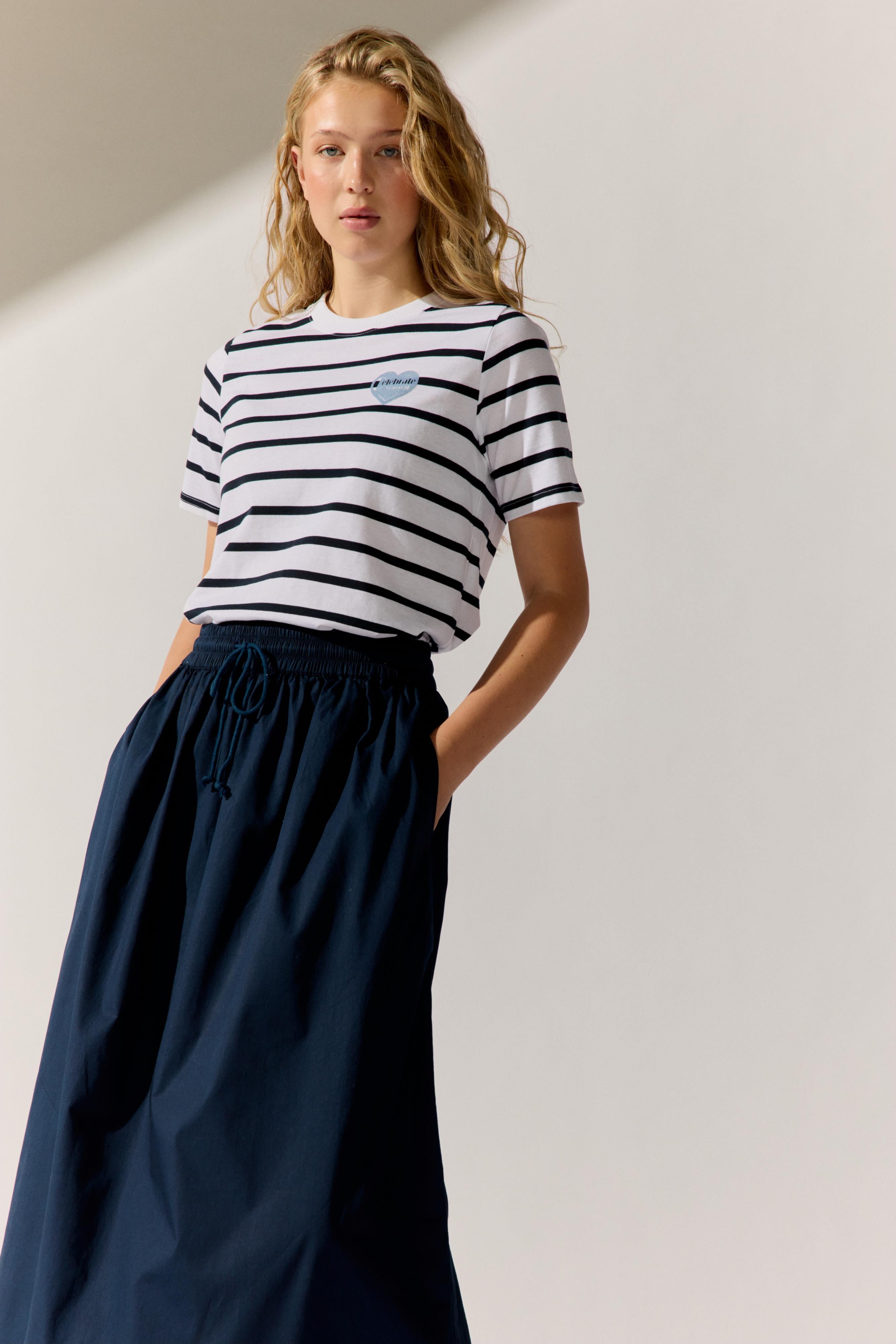 Fashion People Damen T-Shirts Night Blue Stri