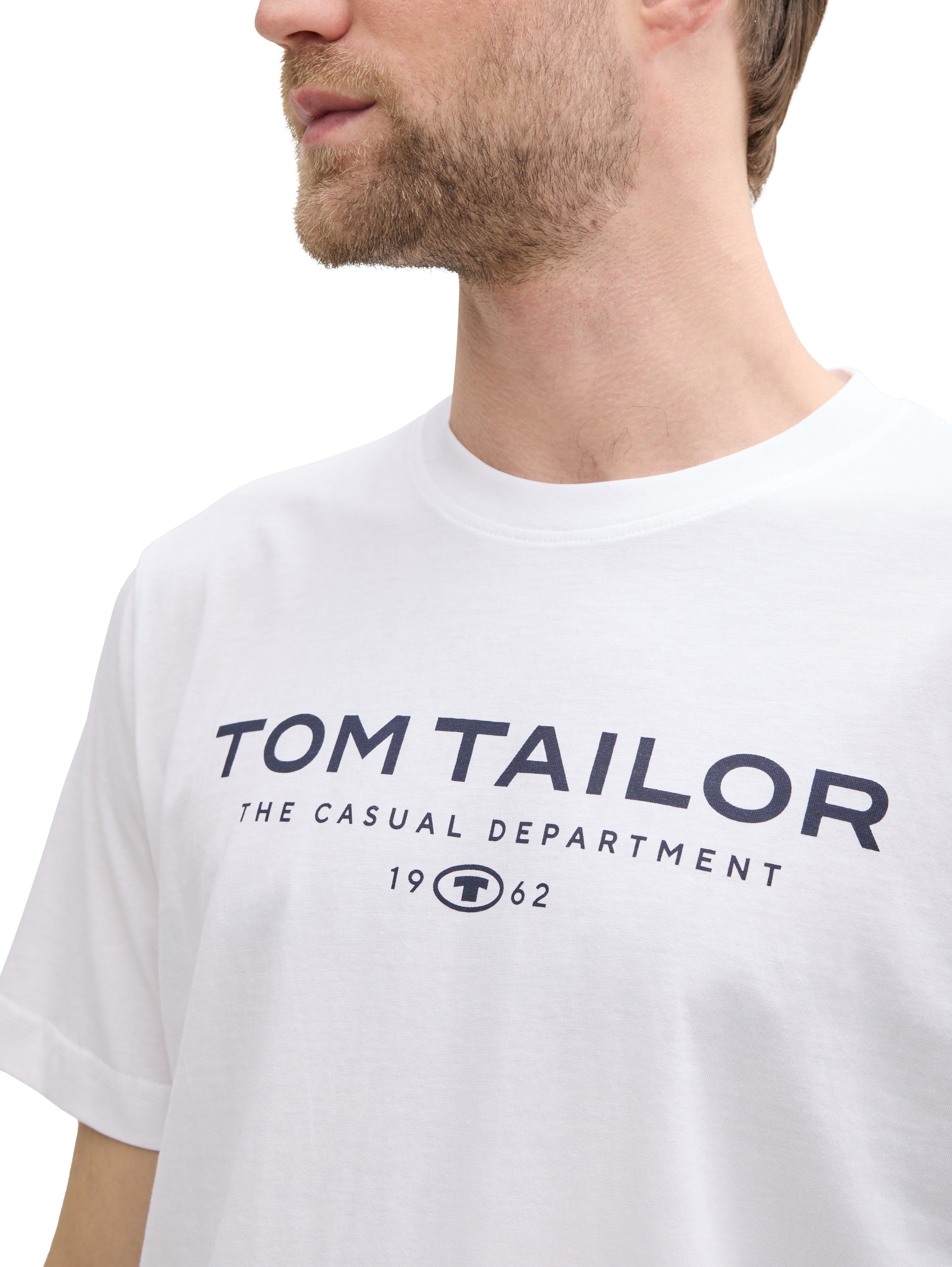 Tom Tailor Herren T-Shirts kurz White