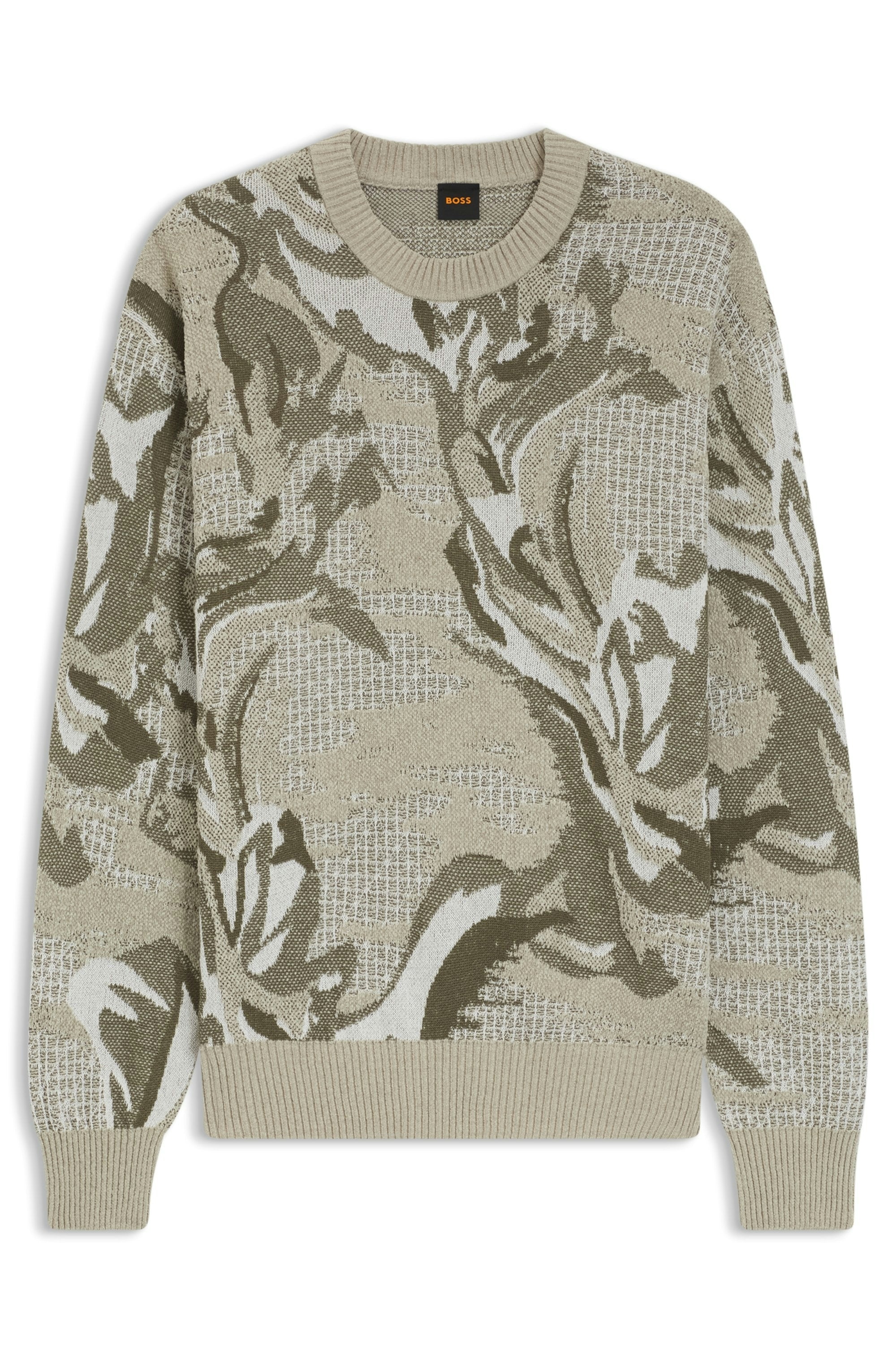 Boss Orange Herren Pullover Light Beige
