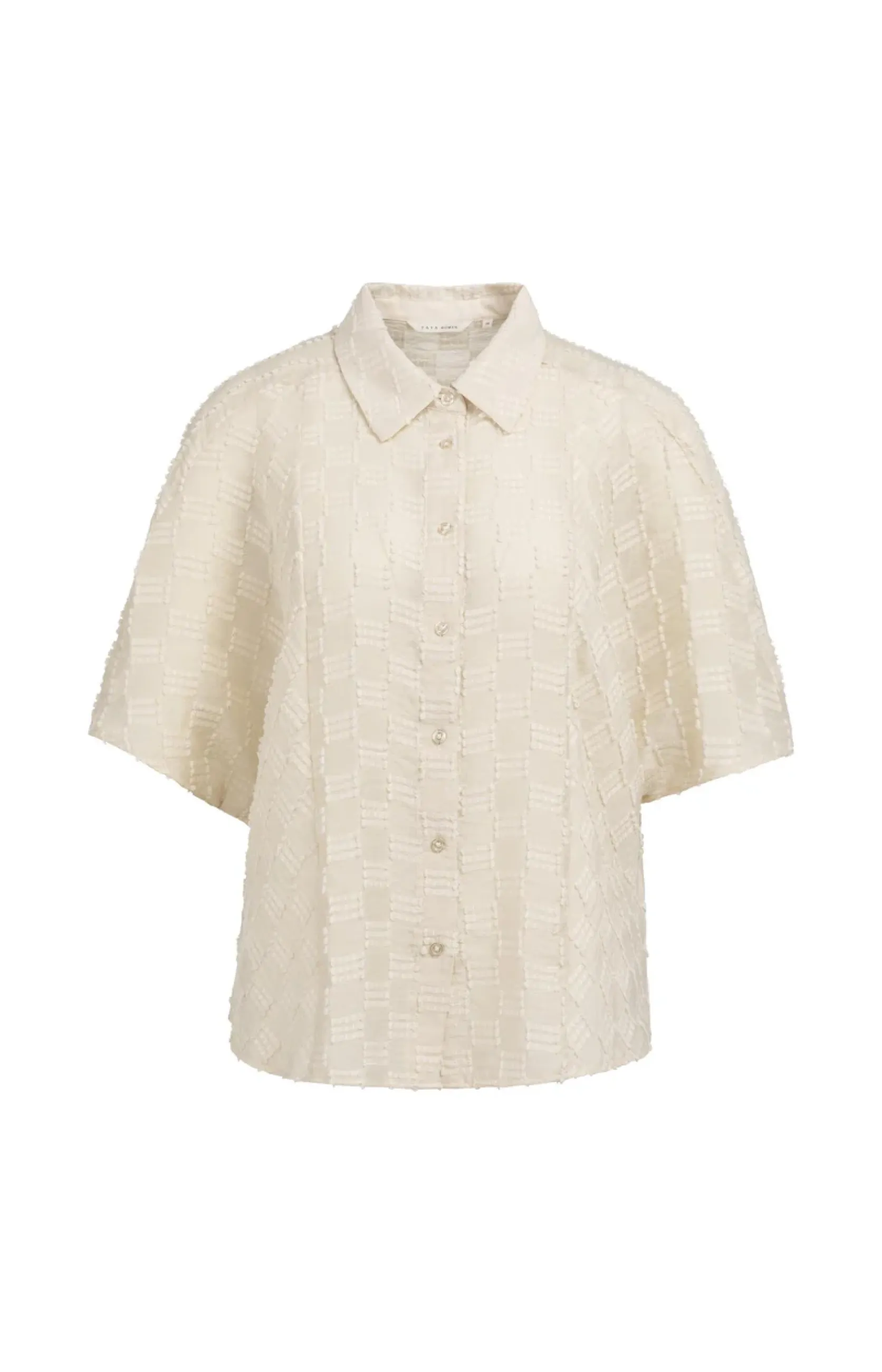 Jacquard-Bluse mit kurzen weiten Ärmeln