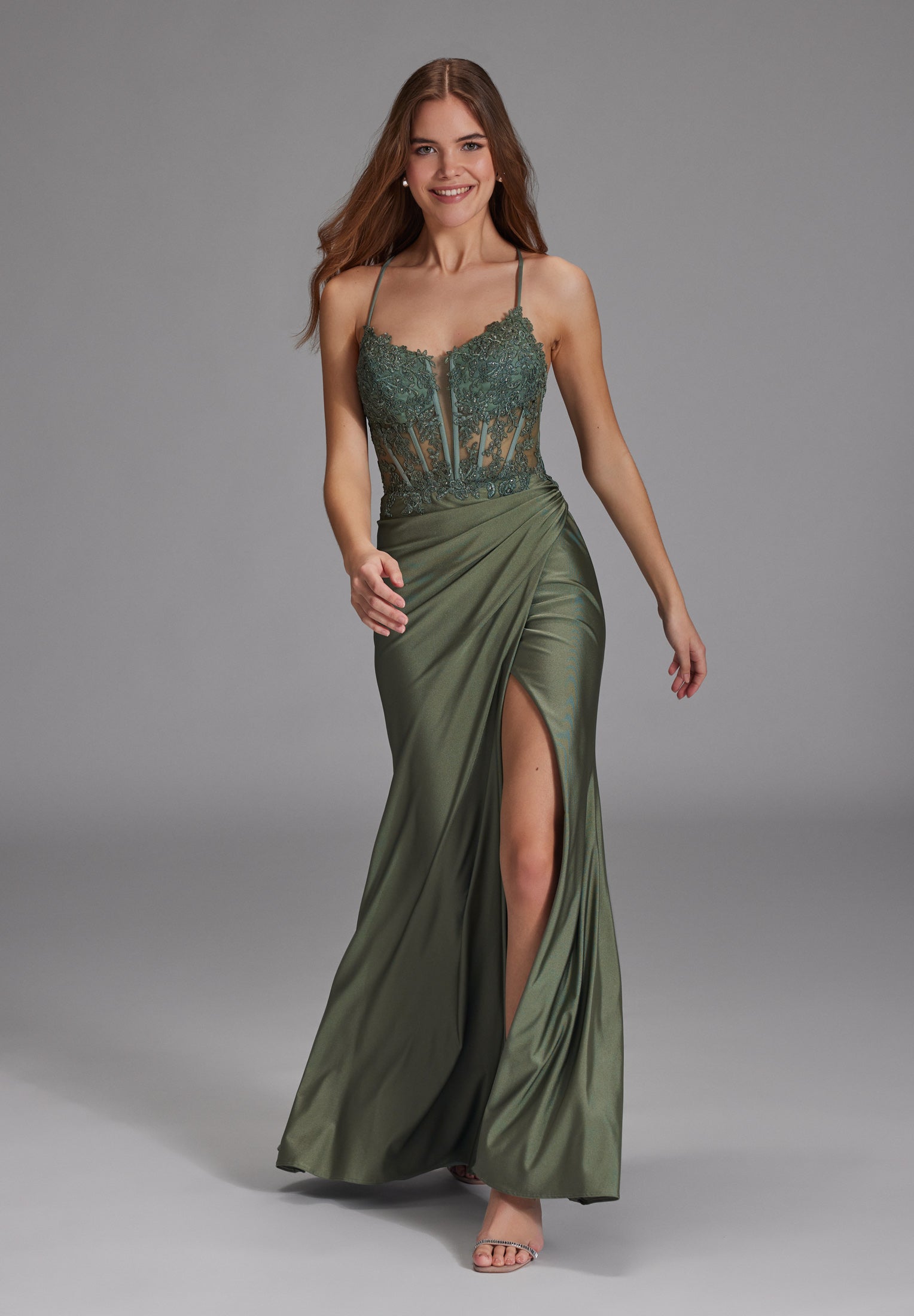 Swing Damen Kleider  Matcha Gree