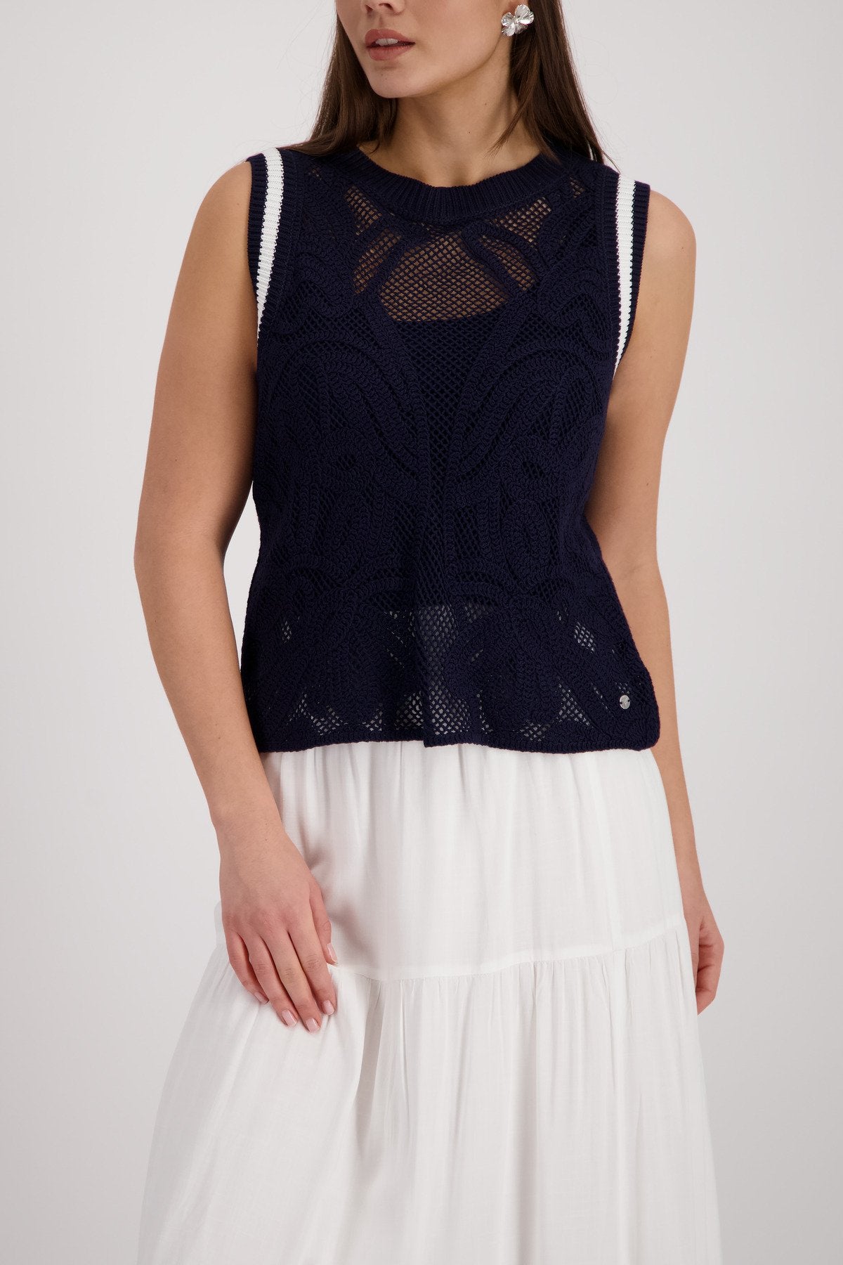 Monari Damen Pullover  Marine