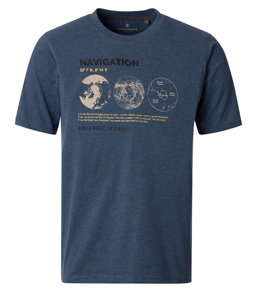 Casa Moda Herren T-Shirts kurz  Blau