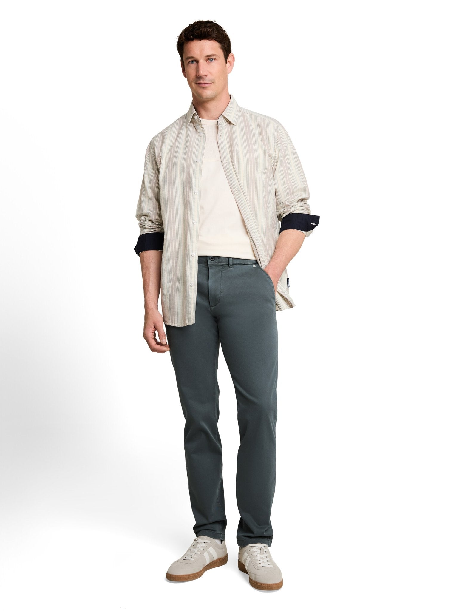 Tom Tailor Herren Hosen Darkest Olive