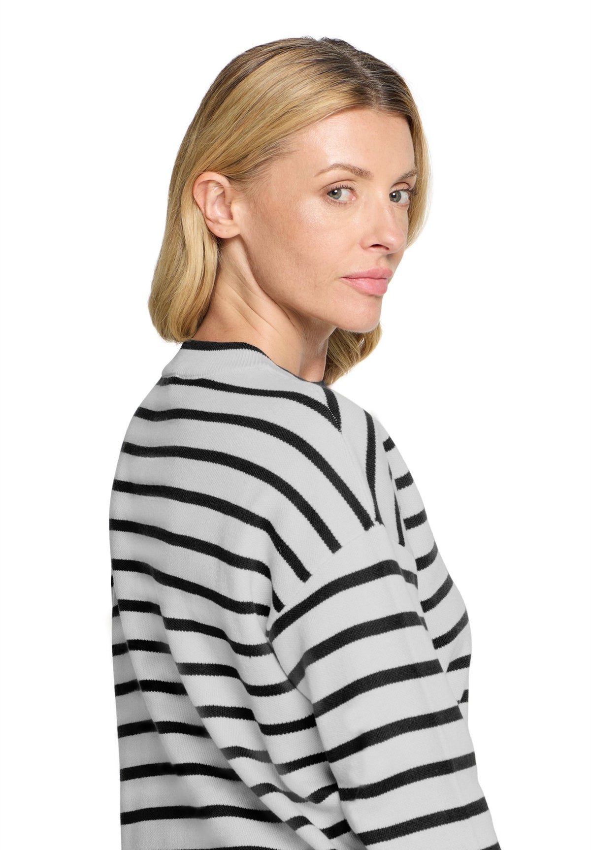 Betty & Co Damen Pullover Cream/Grey
