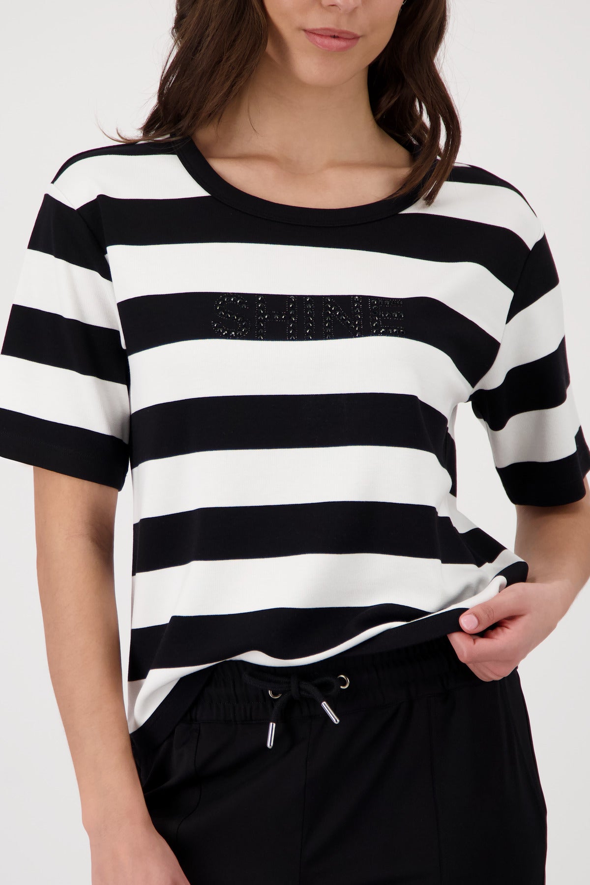 Monari Damen T-Shirts  Schwarz Rin