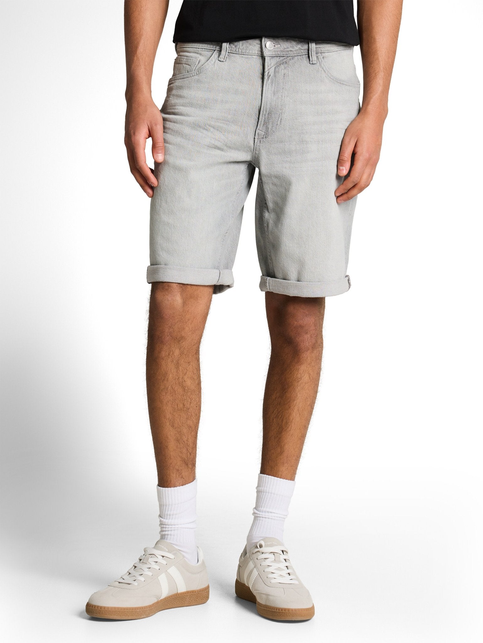 Tom Tailor denim Herren Shorts Used Light Ston