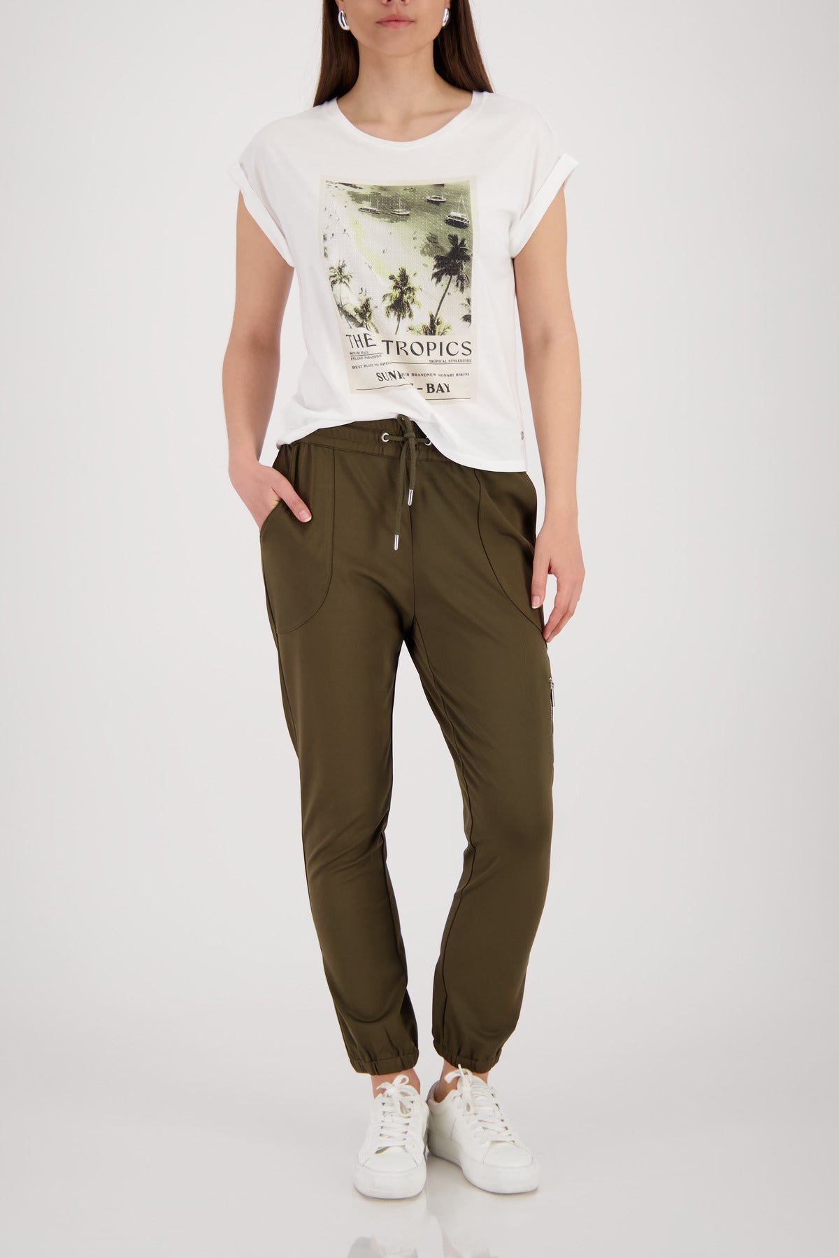 Monari Damen T-Shirts  Cream