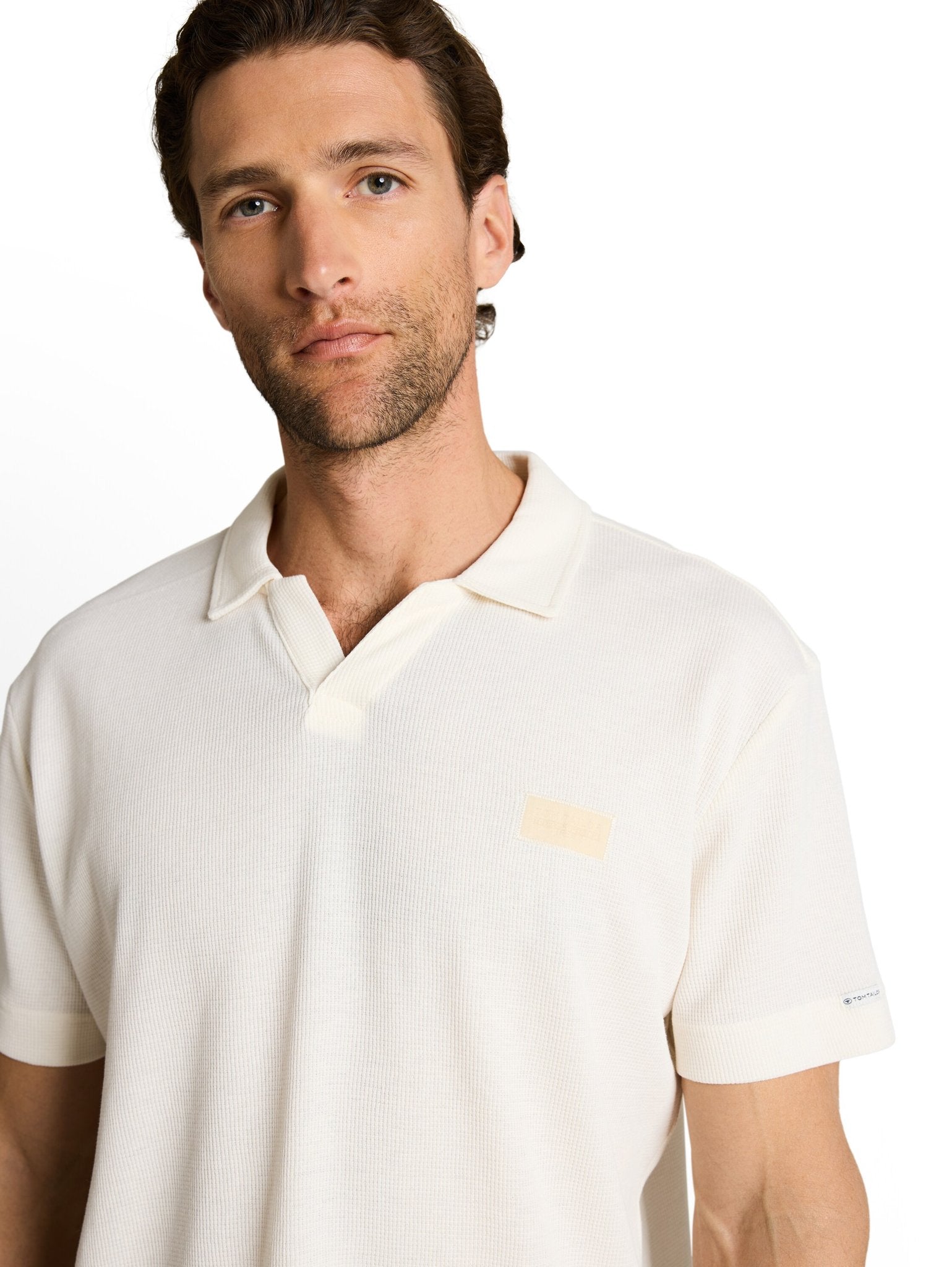 Tom Tailor Herren Polo-Shirts Gardenia White