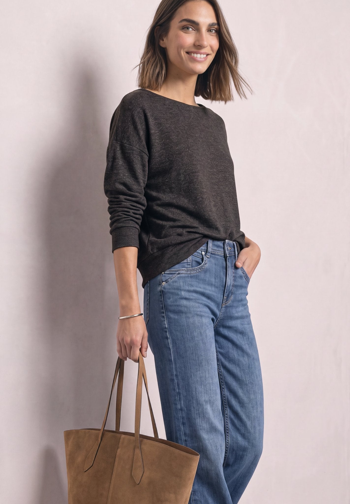 Street One Damen T-Shirts  Black Cof