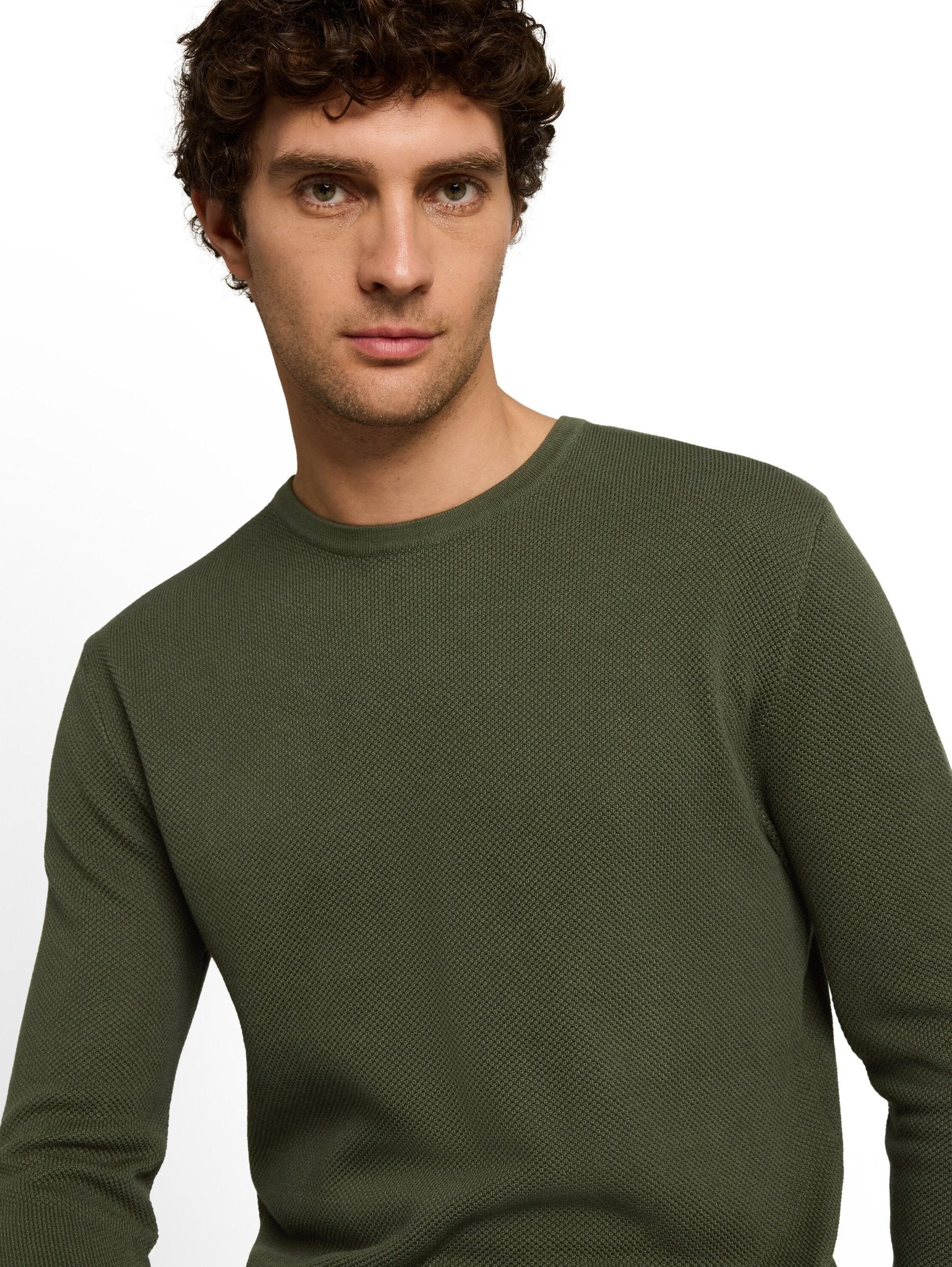 Tom Tailor denim Herren Pullover Urban Olive Gre