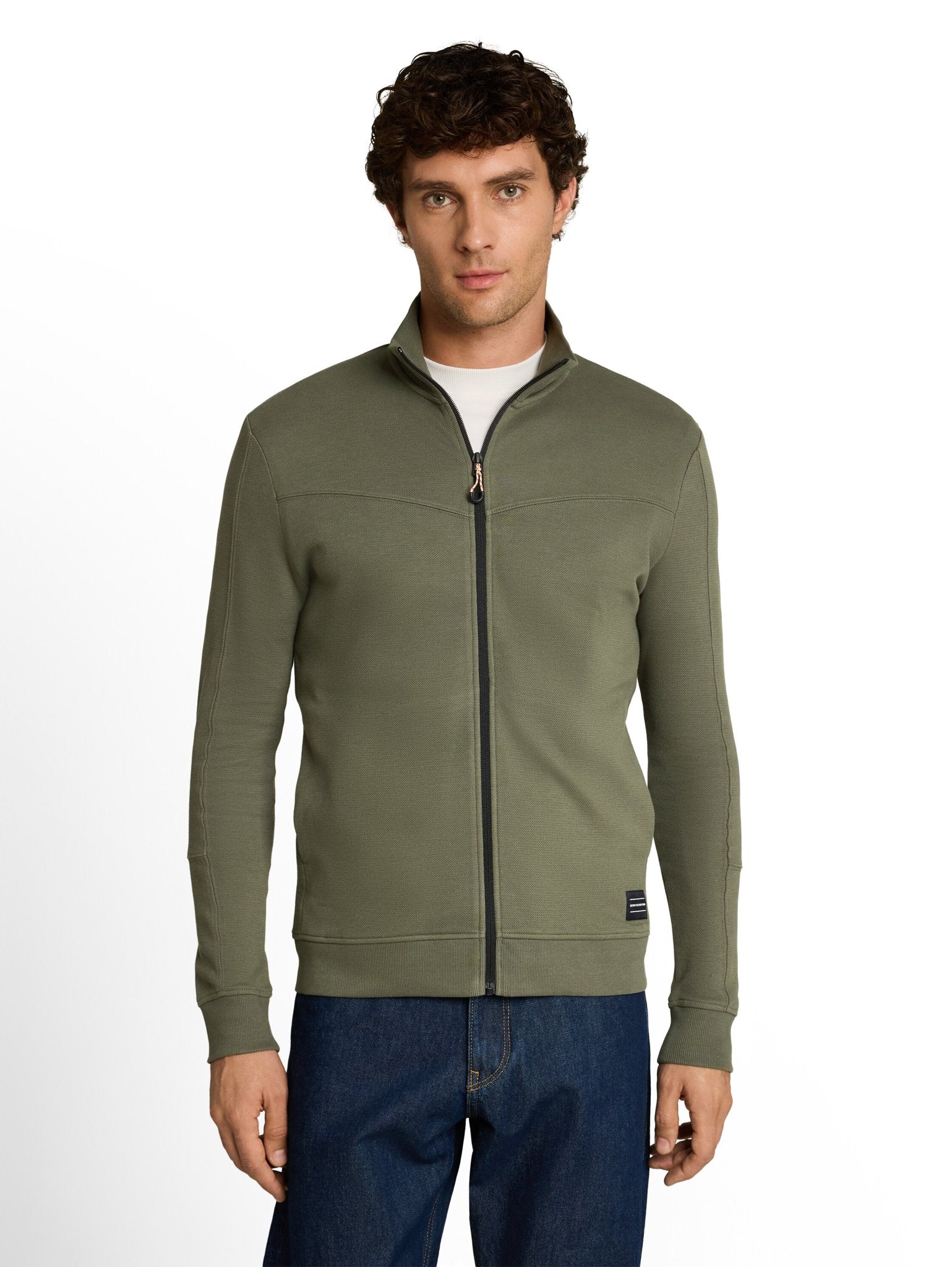 Tom Tailor denim Herren Sweatjacken Urban Olive Gre