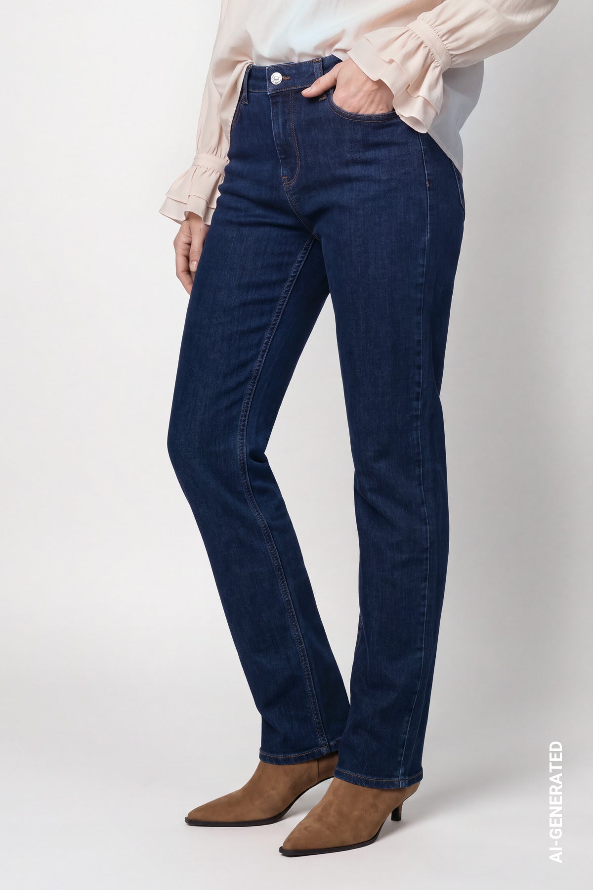 Monari Damen Hosen  Blue Denim