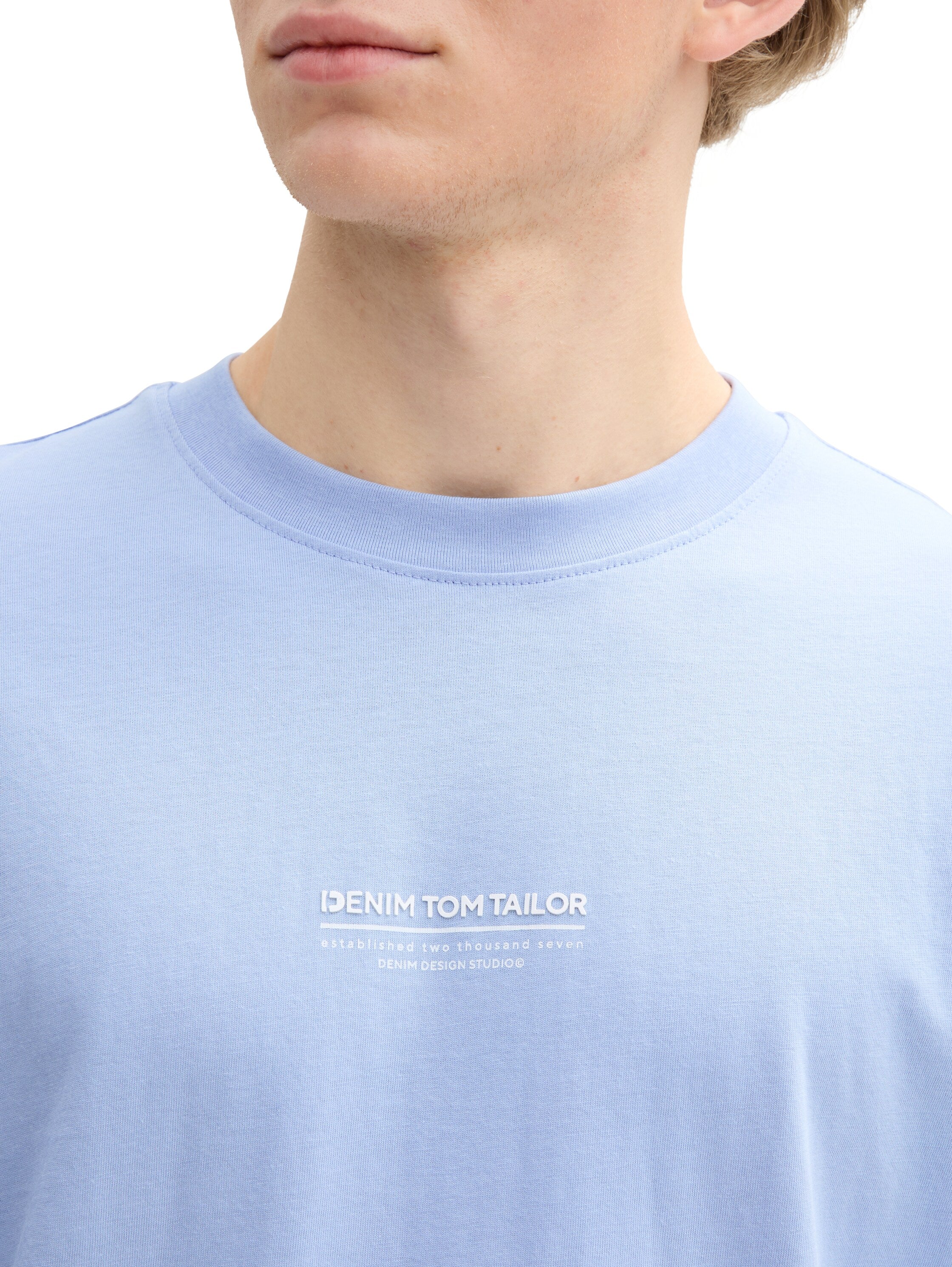 Tom Tailor denim Herren T-Shirts kurz Brunnera Blue
