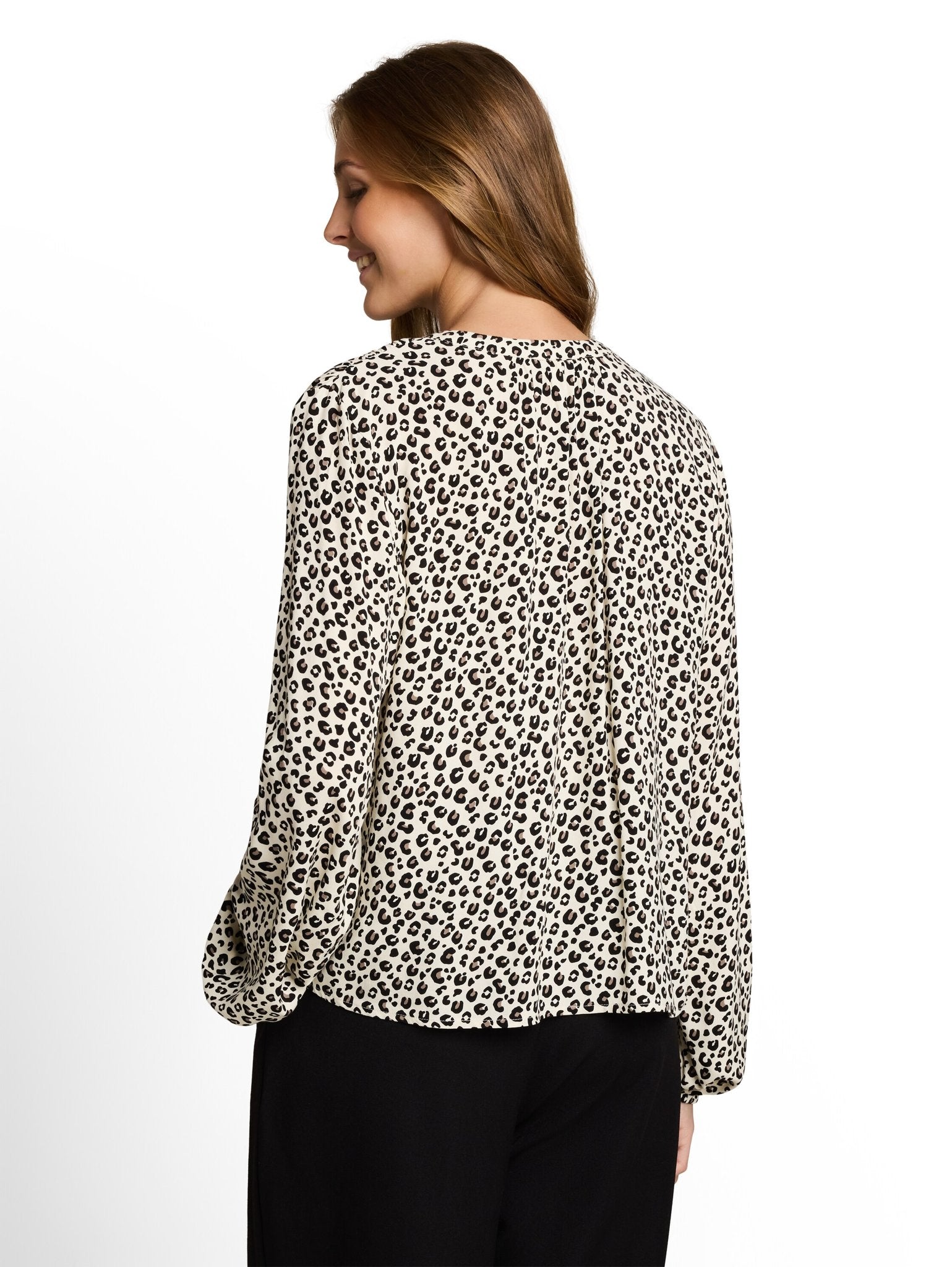 Tom Tailor denim Damen Blusen kurz Beige Brown Leo