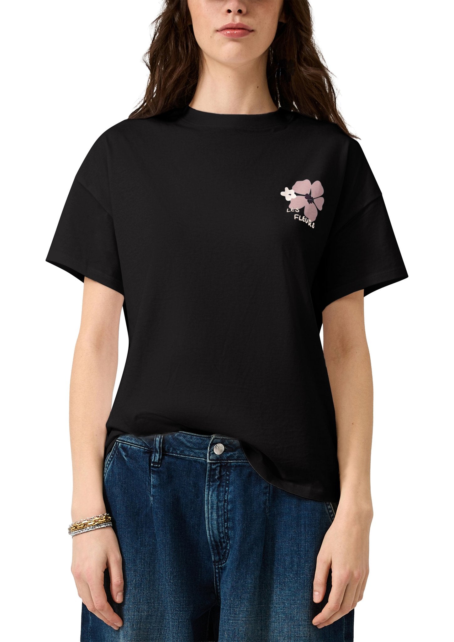 QS by S.Oliver Damen T-Shirts Grey/Black