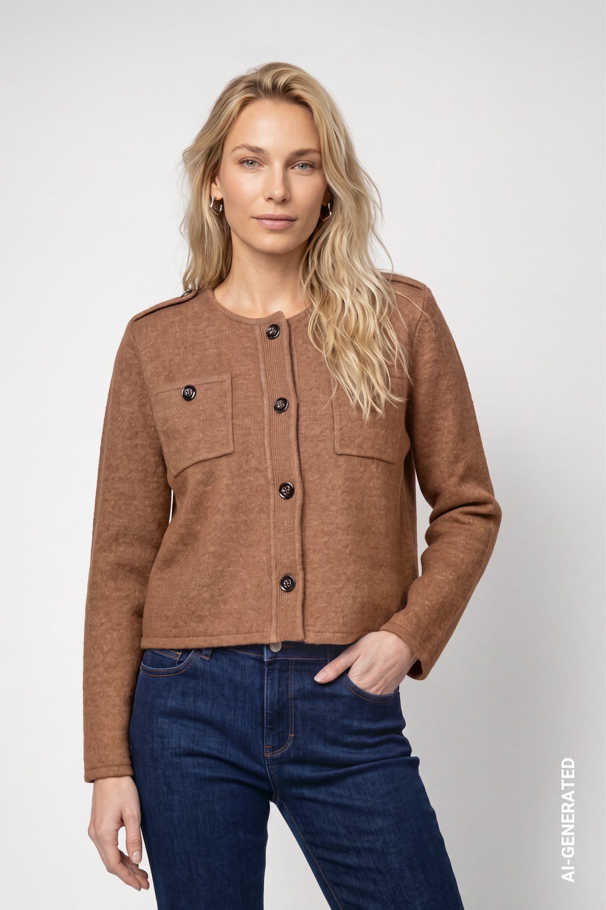 Monari Damen Strickjacken Tiramisu