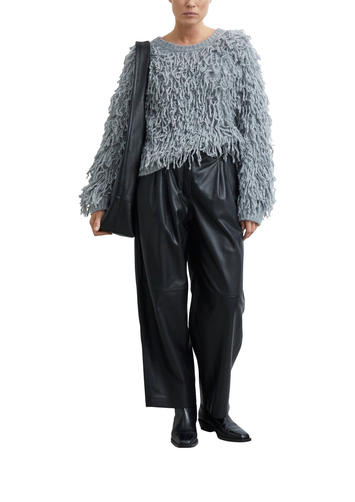 Comma Damen Pullover W Grey/Black