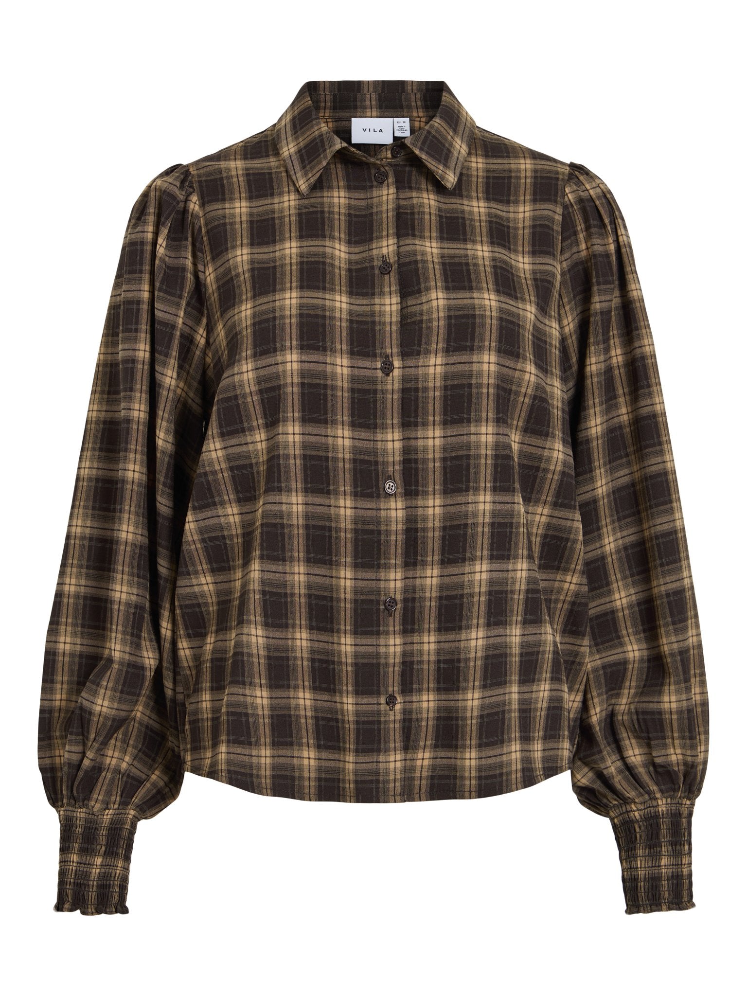 Vila Damen Blusen Nomad/Coffee Be
