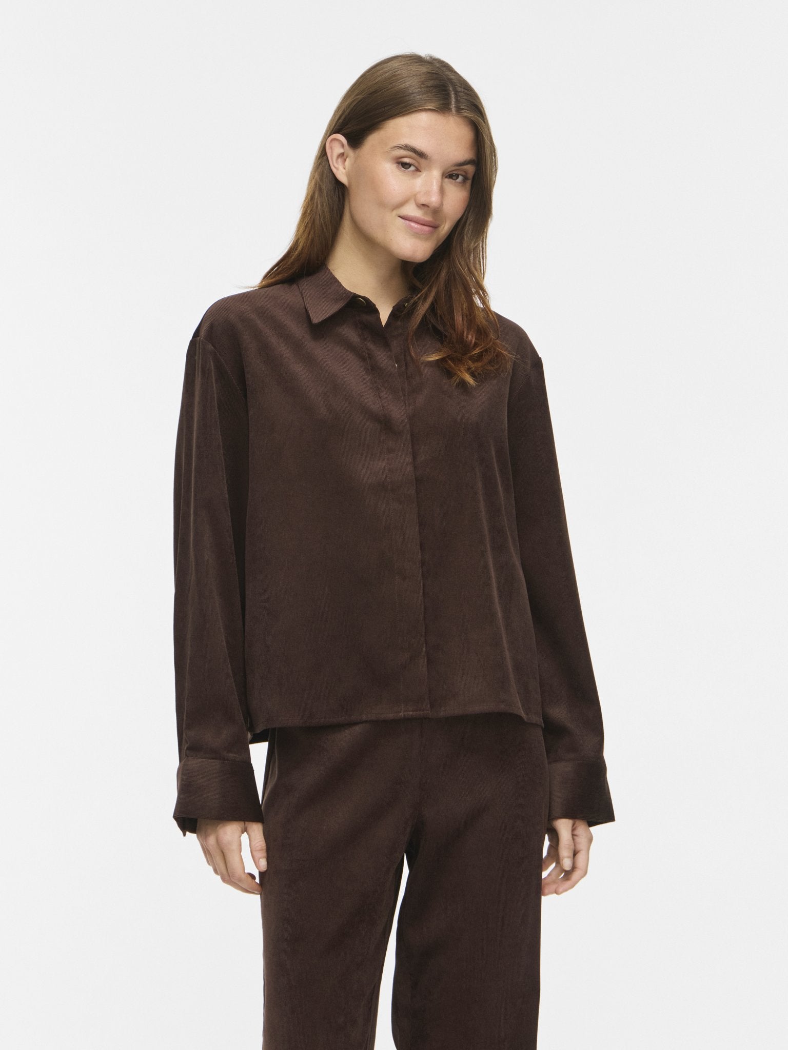 Vila Damen Blusen Coffee Bean