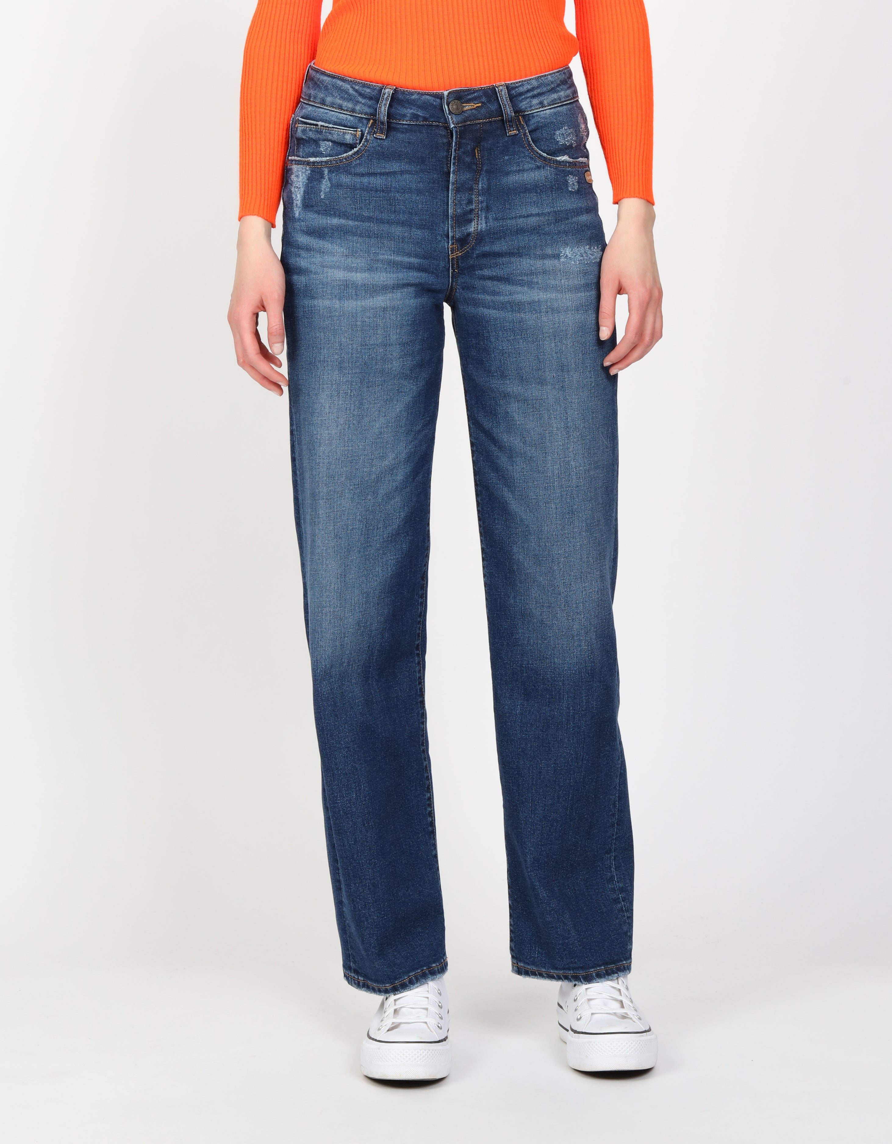 Gang Damen Jeans Blue Destr