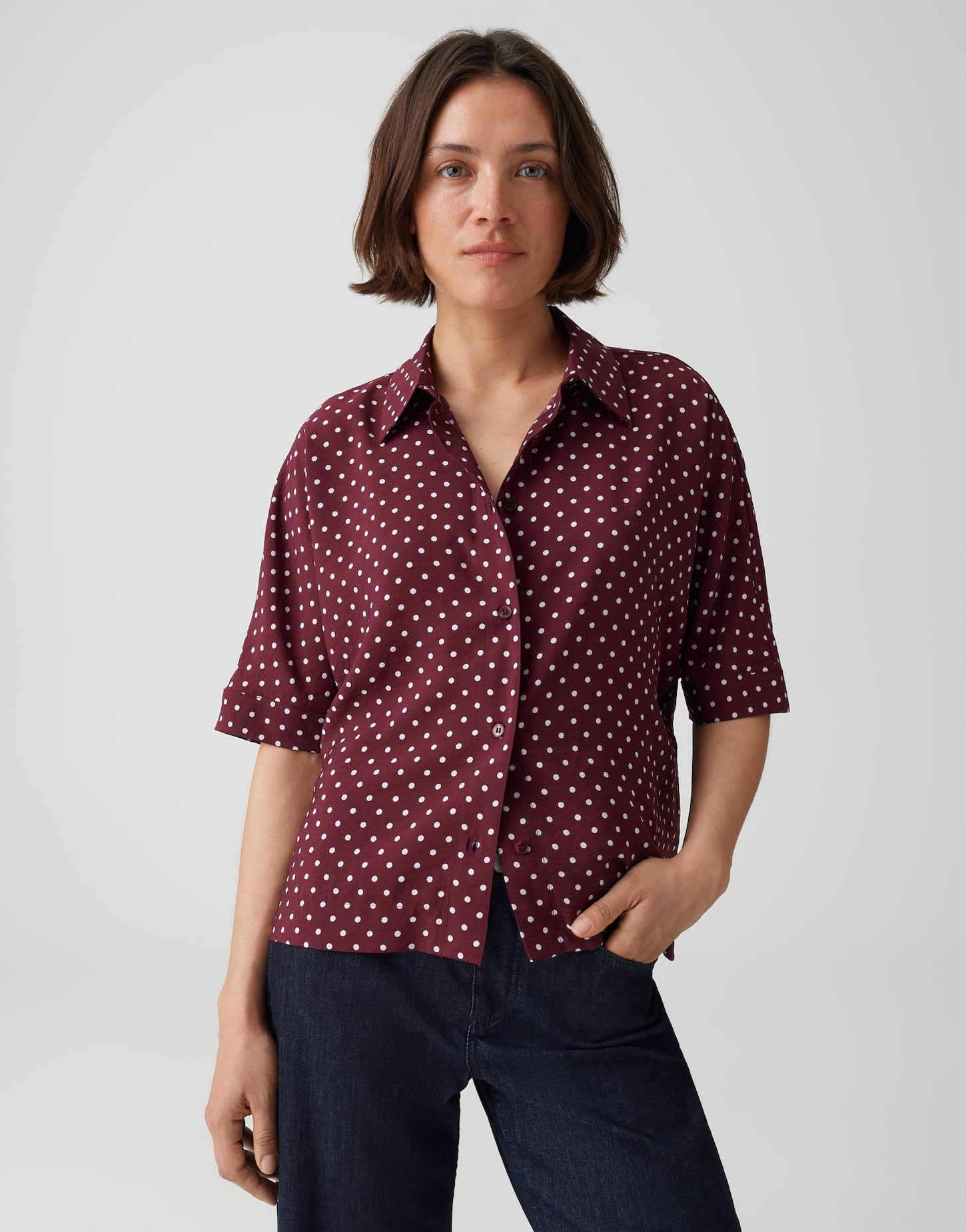 Opus Damen Blusen Cherry Jam