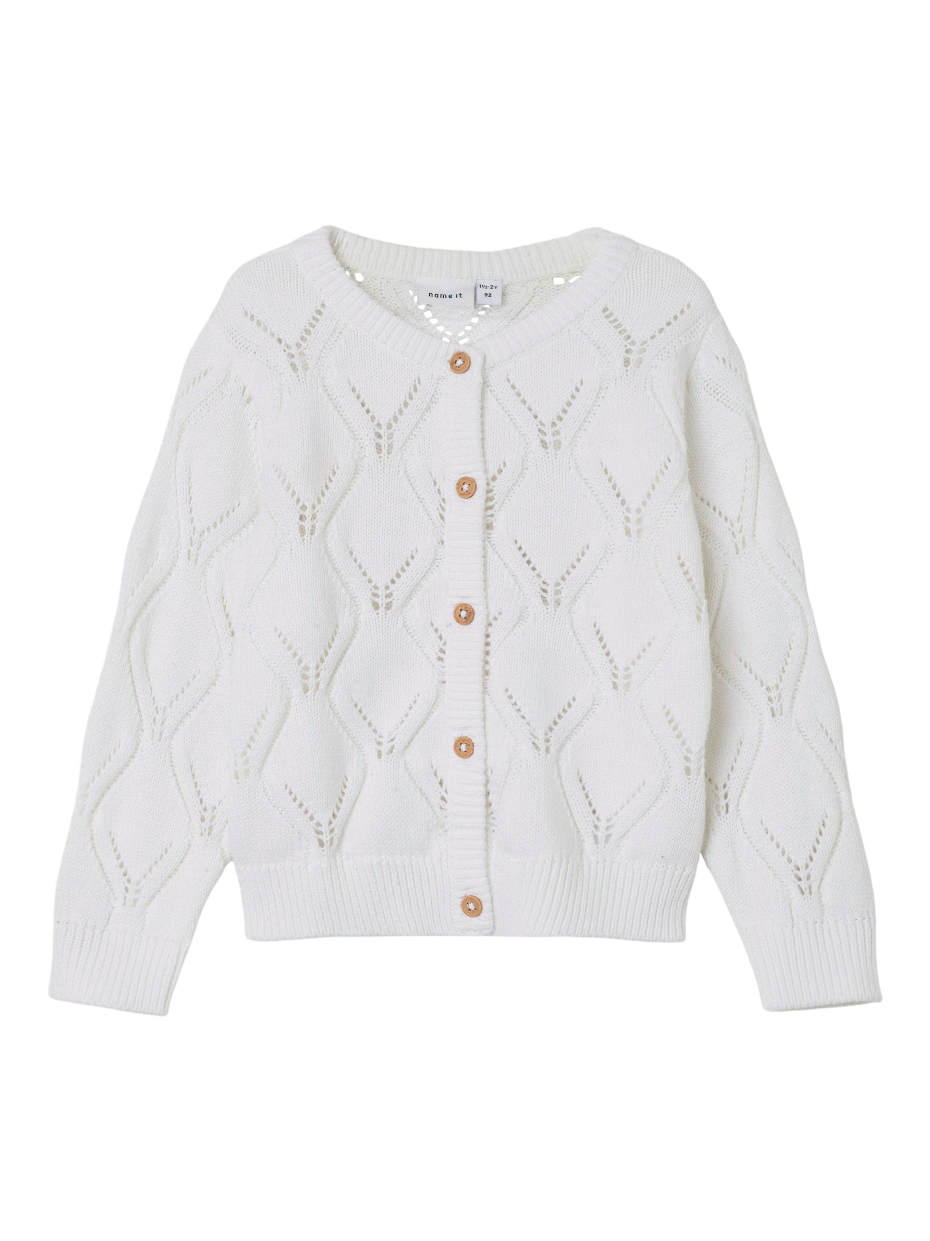 Name it Mädchen Strickjacken Bright White