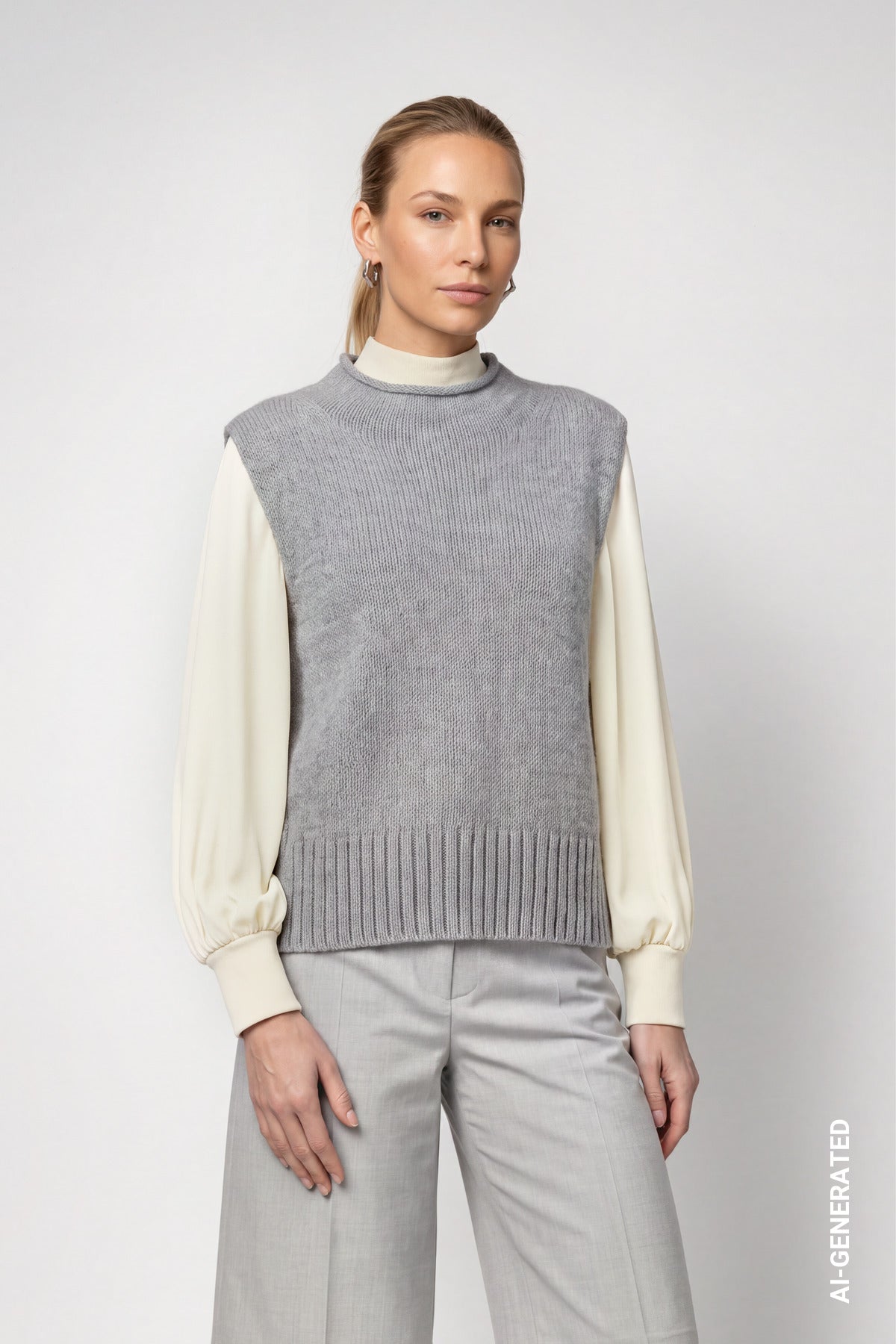 Monari Damen Pullover  Light Grey