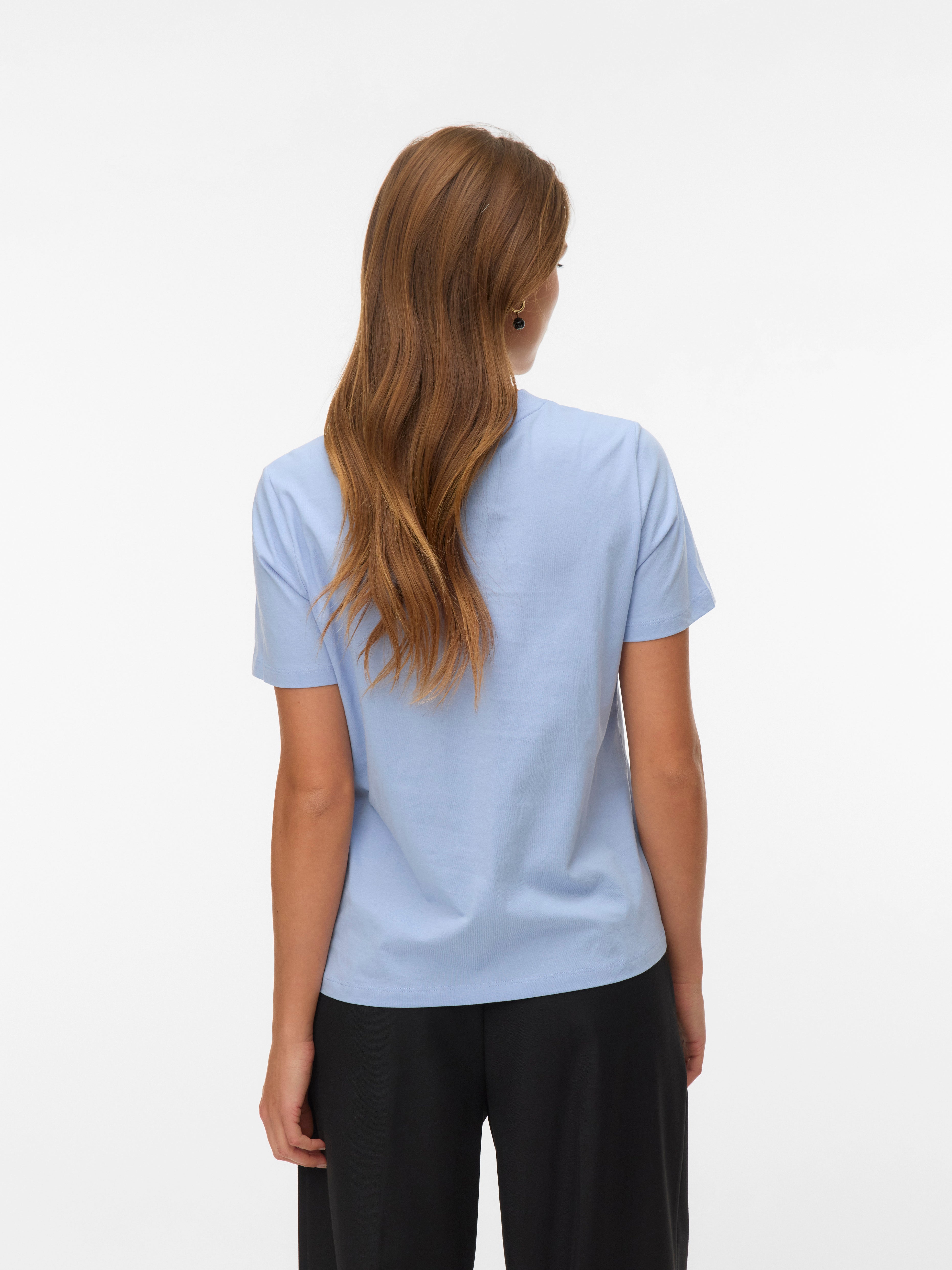 Vero Moda Damen T-Shirts Brunnera Blue