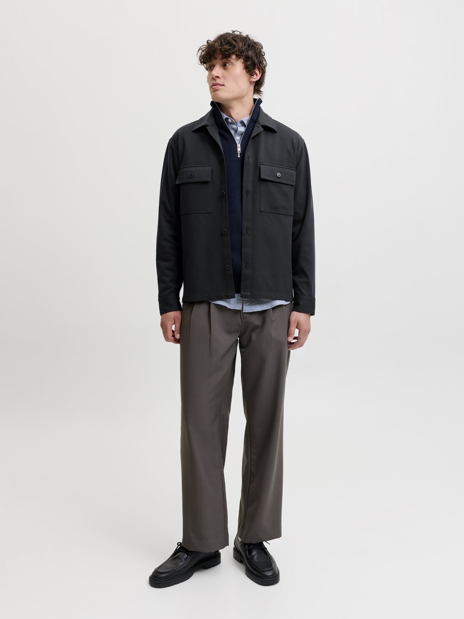 Jack & Jones Herren Hemden lang Dark Navy