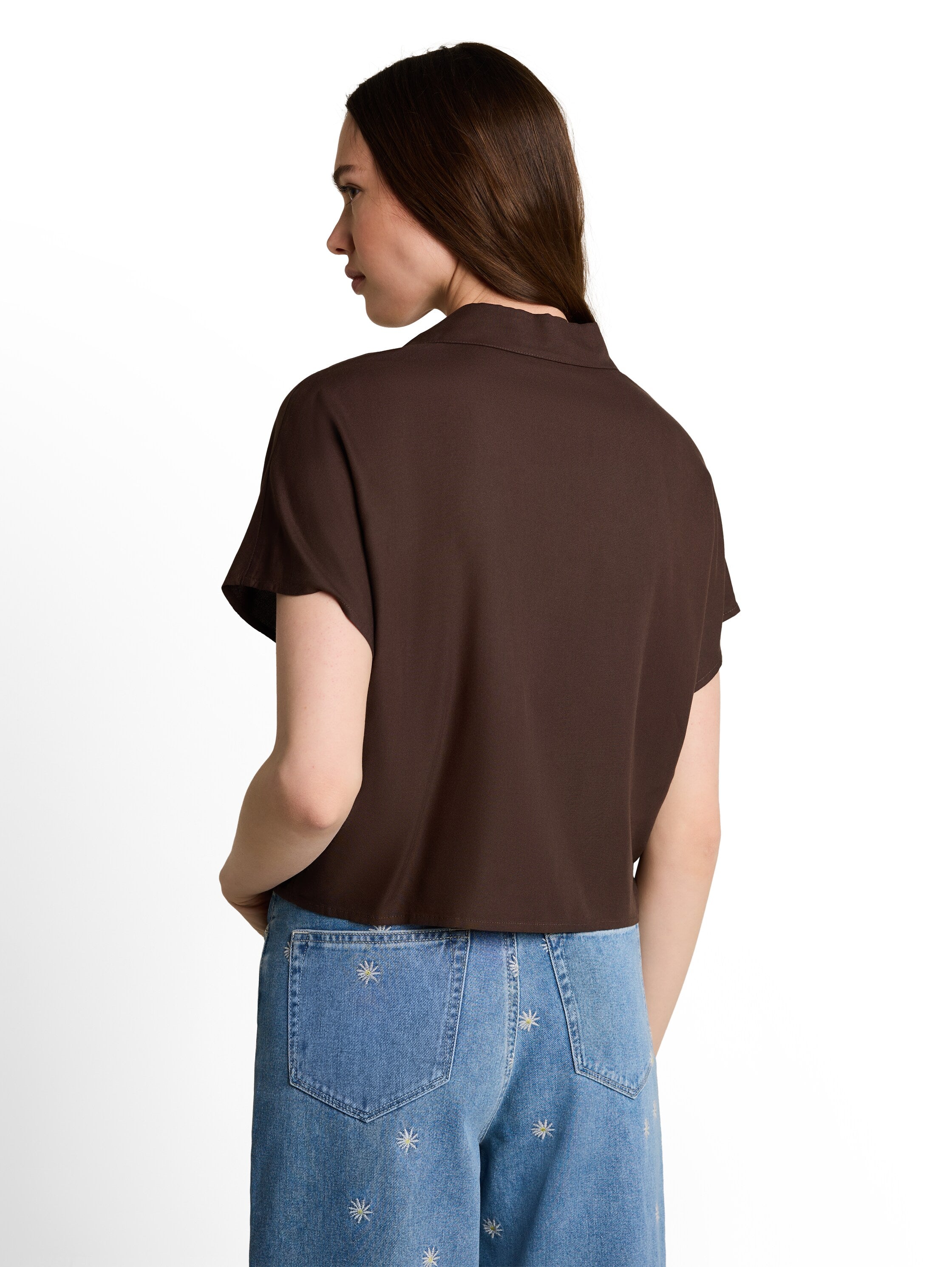 Tom Tailor denim Damen Blusen Cool Dark Brown