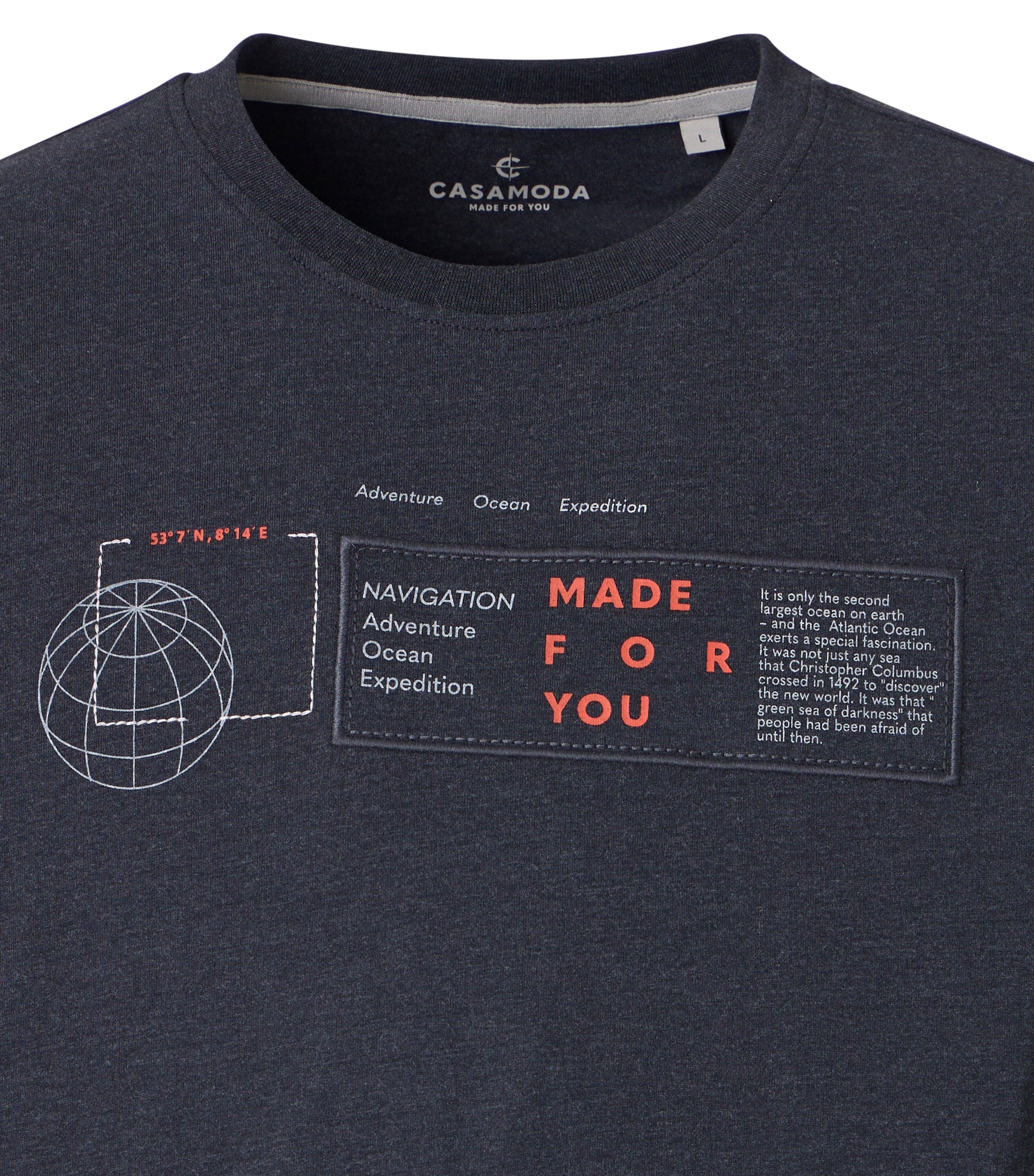 Casa Moda Herren T-Shirts kurz  Blau