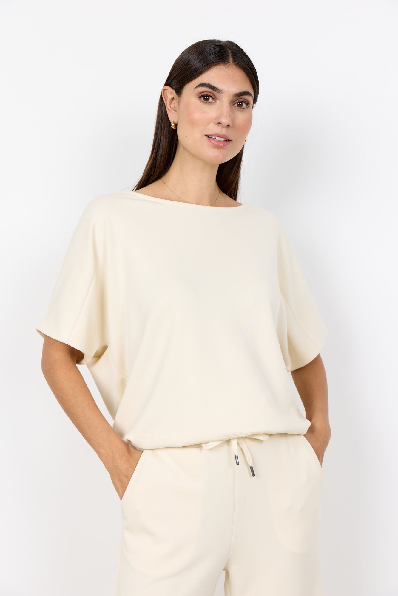 Soya Concept Damen Blusen kurz Cream