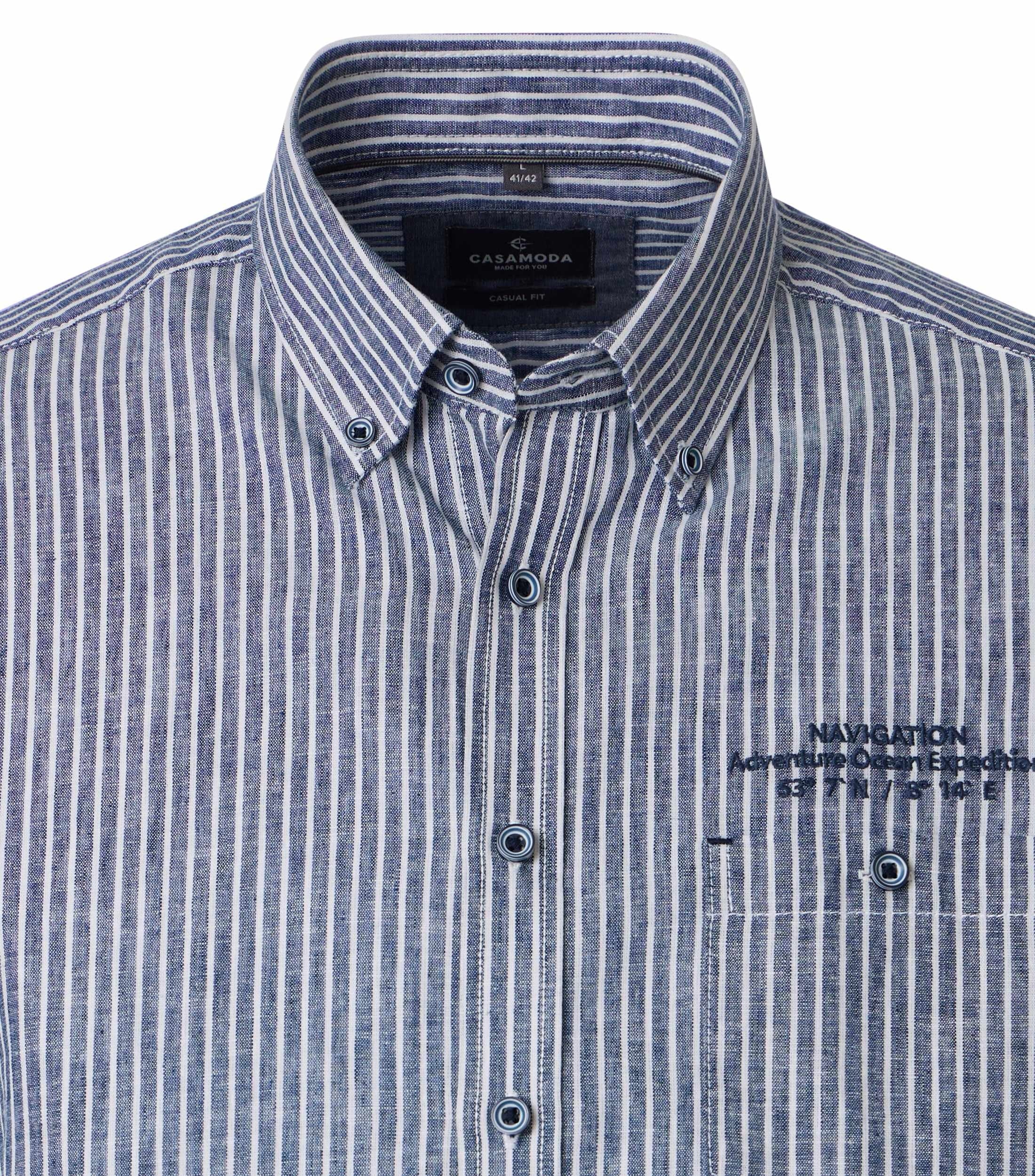 Casa Moda Herren Hemden kurz  Blau