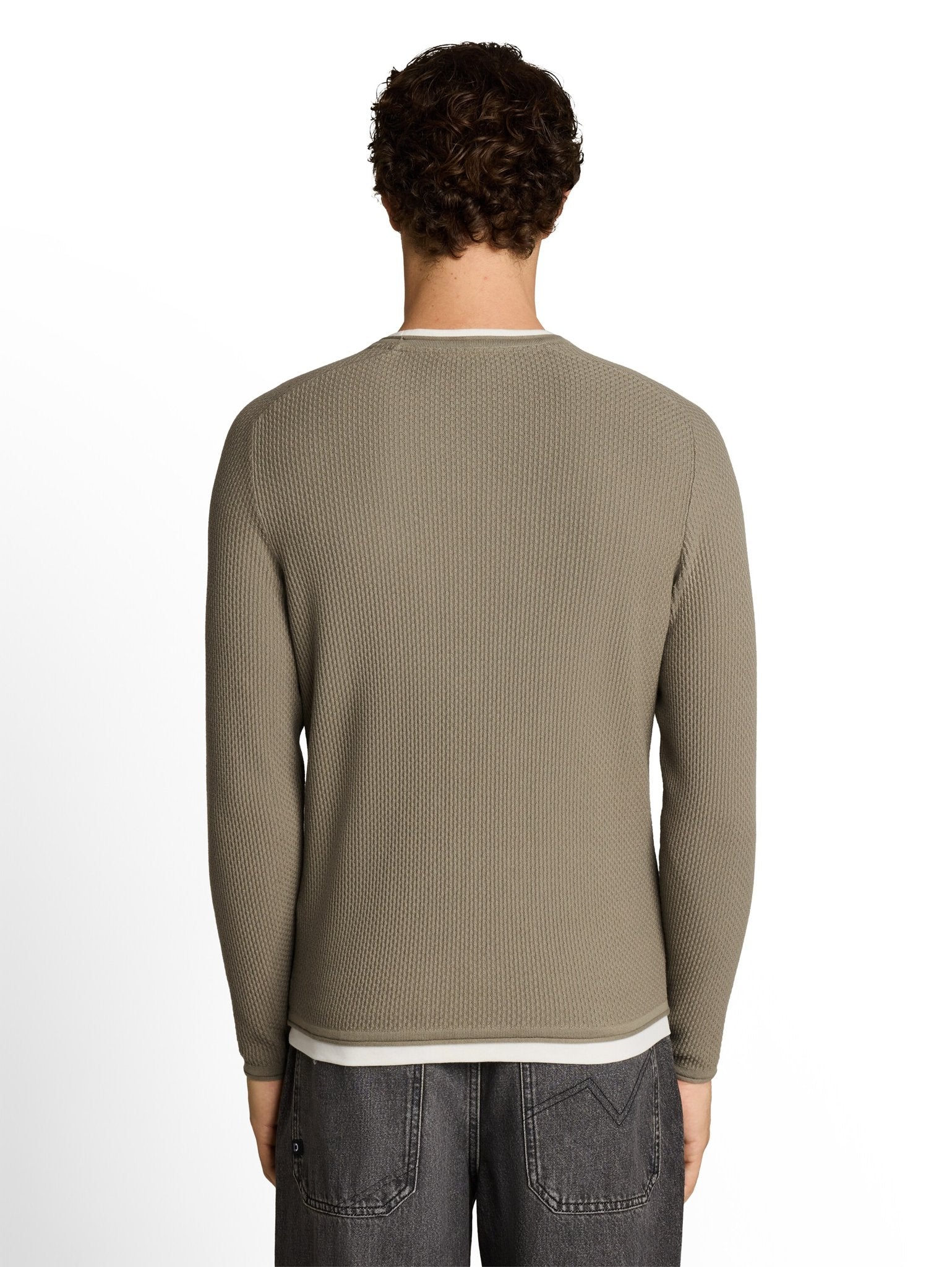 Tom Tailor denim Herren Pullover Dark Sage Green