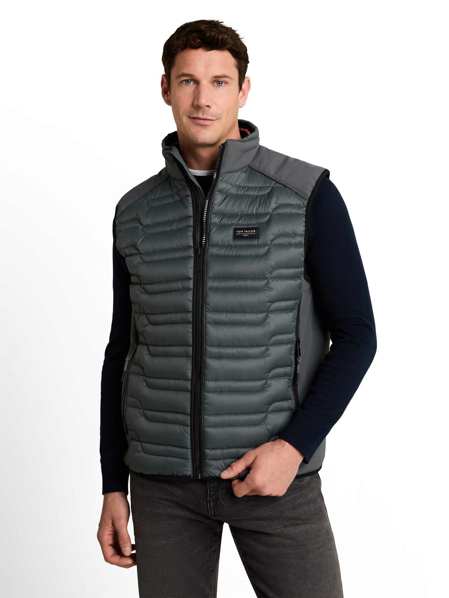 Tom Tailor Herren Westen Darkest Olive