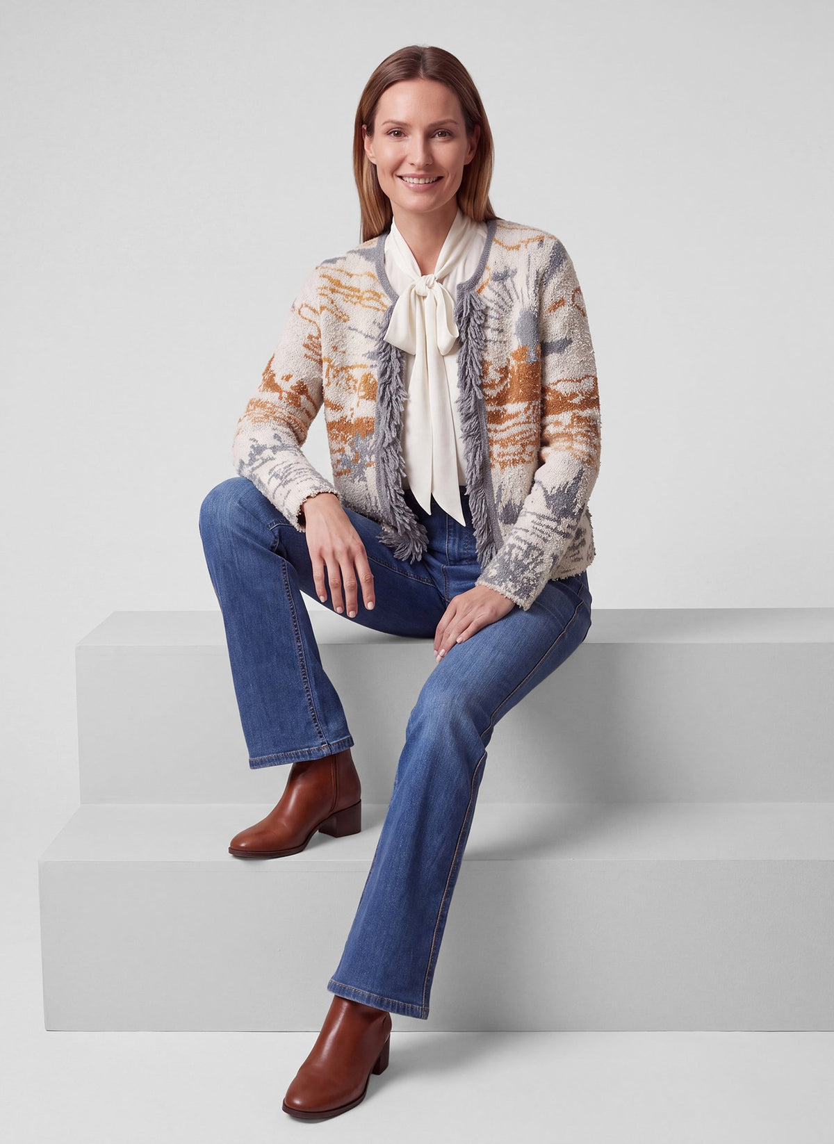 Rabe Damen Strickjacken Schiefer